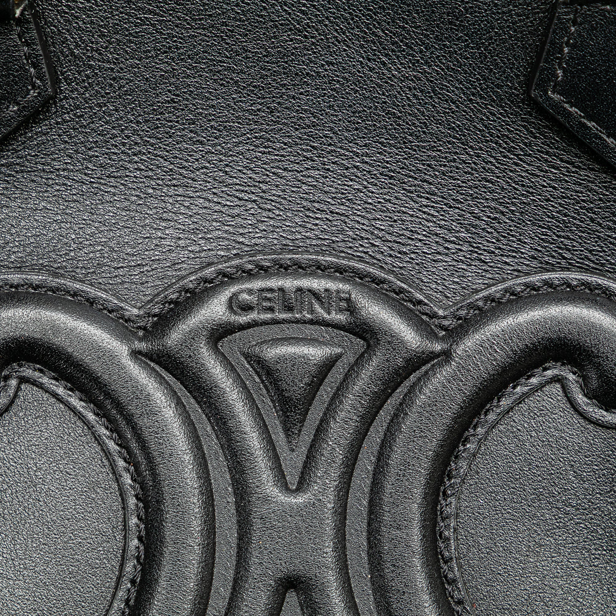Celine | Pre-Owned Smooth Calfskin Cuir Triomphe Satchel | Black - Image 15
