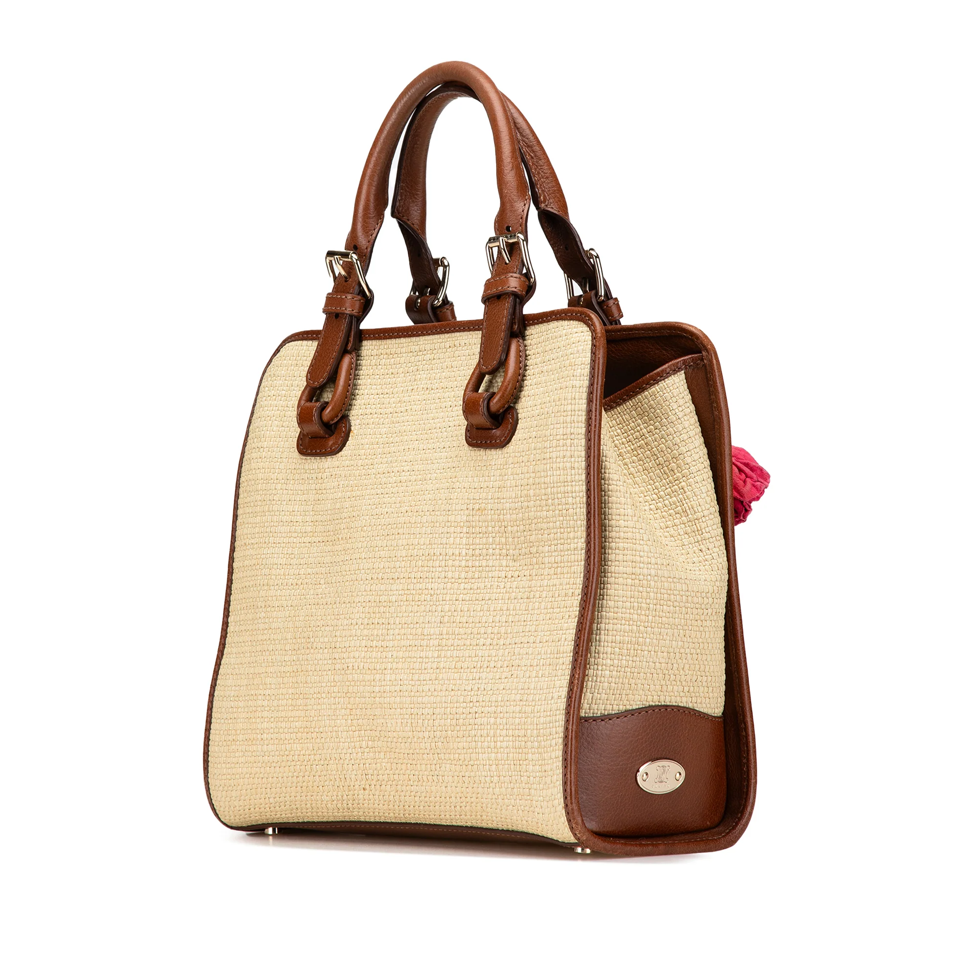 Celine | Pre-Owned Straw Handbag | Beige - Image 2