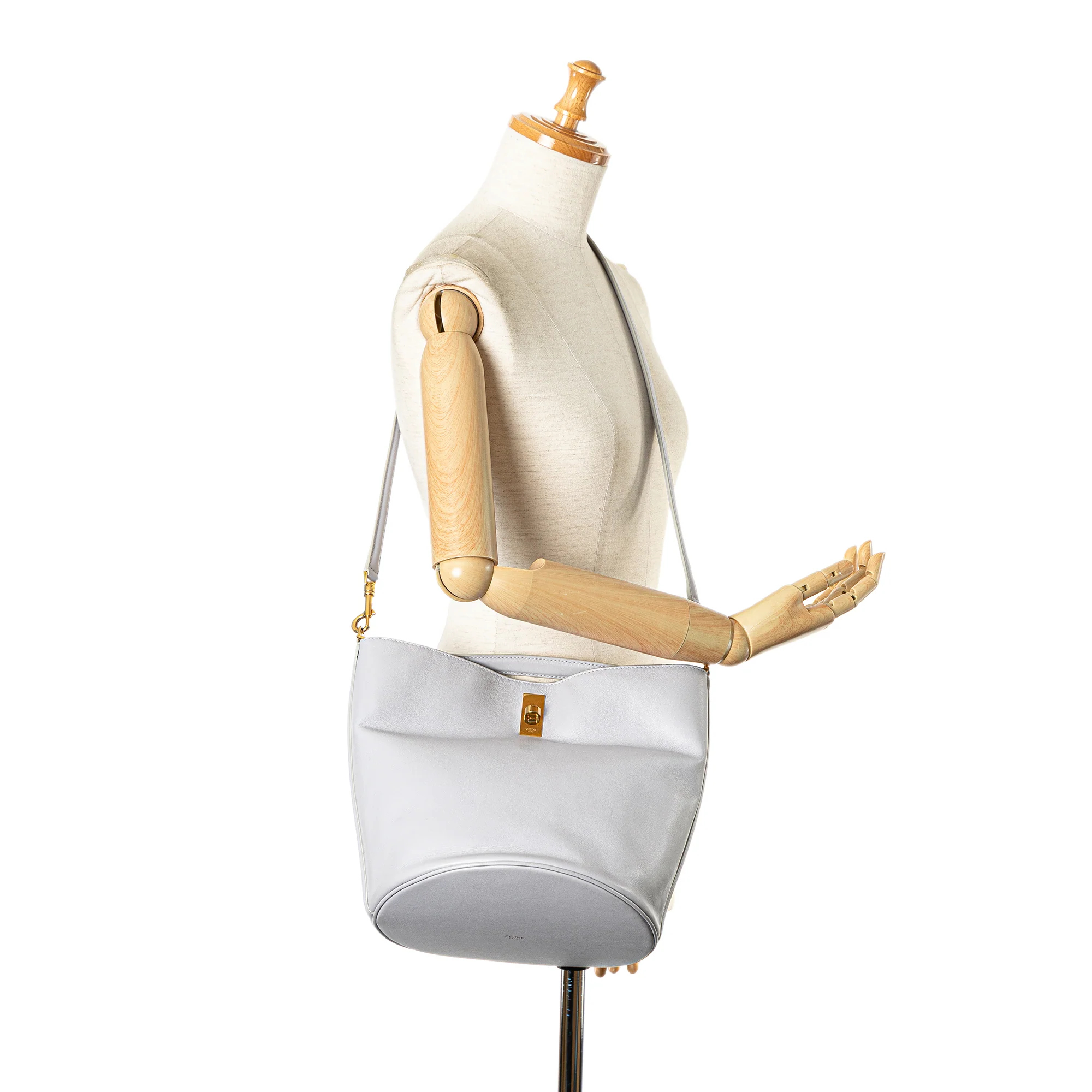 Celine | Pre-Owned Teen Bucket 16 | Blue/Light Blue - Image 2