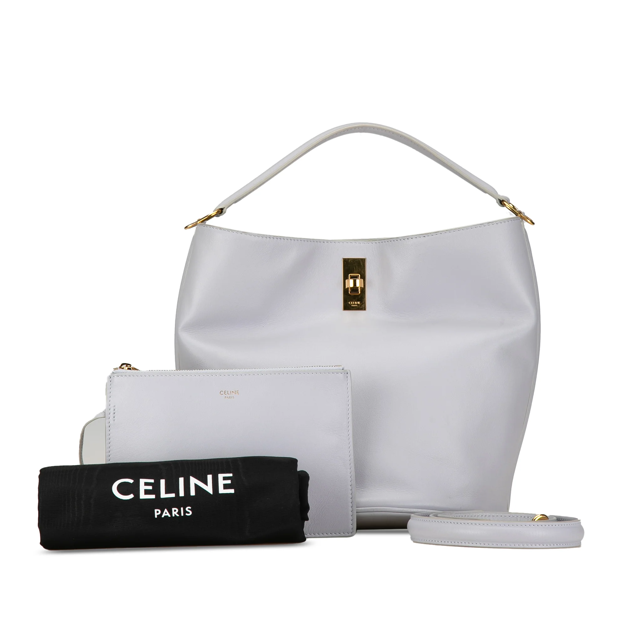 Celine | Pre-Owned Teen Bucket 16 | Blue/Light Blue - Image 3
