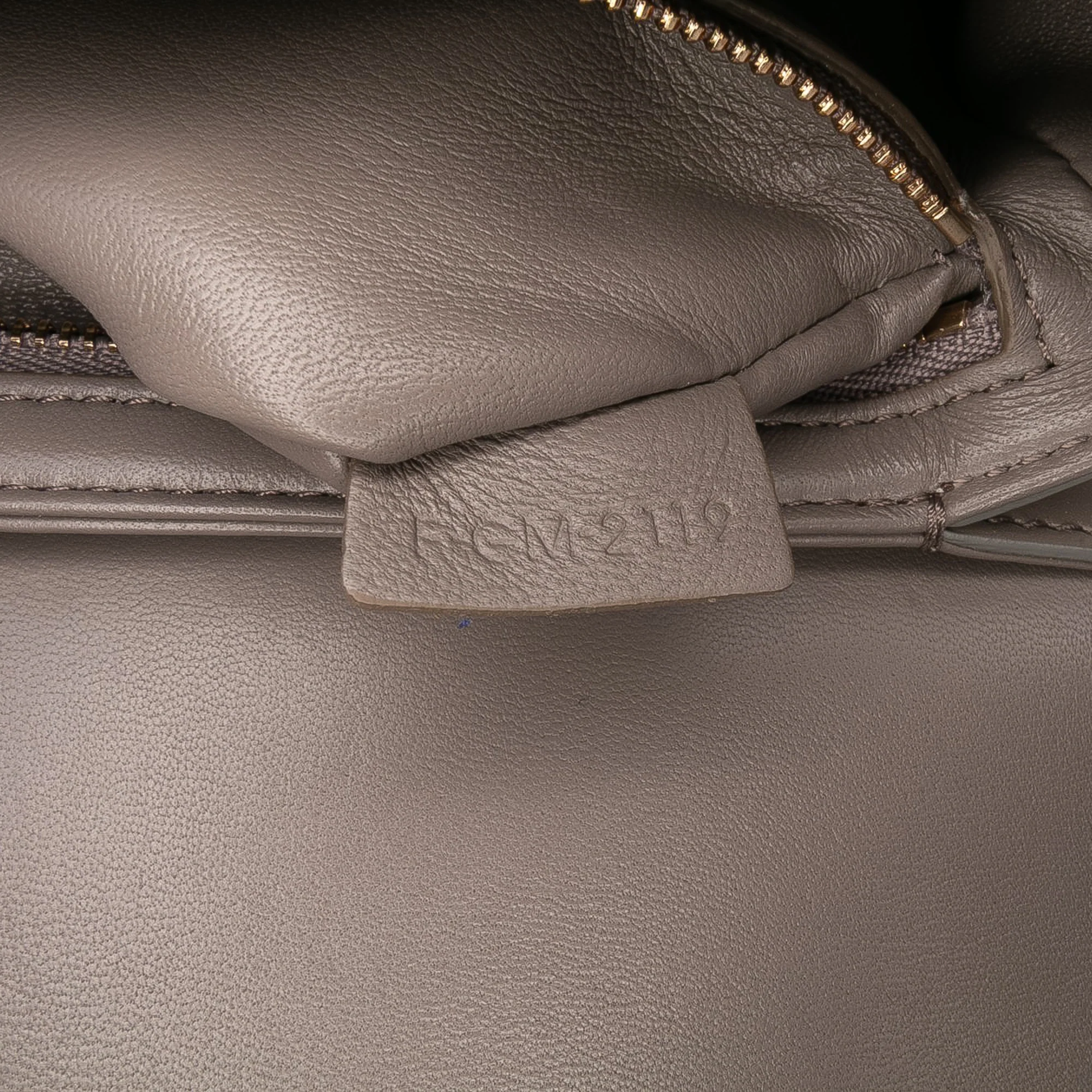 Celine | Pre-Owned Teen Shiny Calfskin Triomphe Crossbody | Brown/Taupe - Image 9