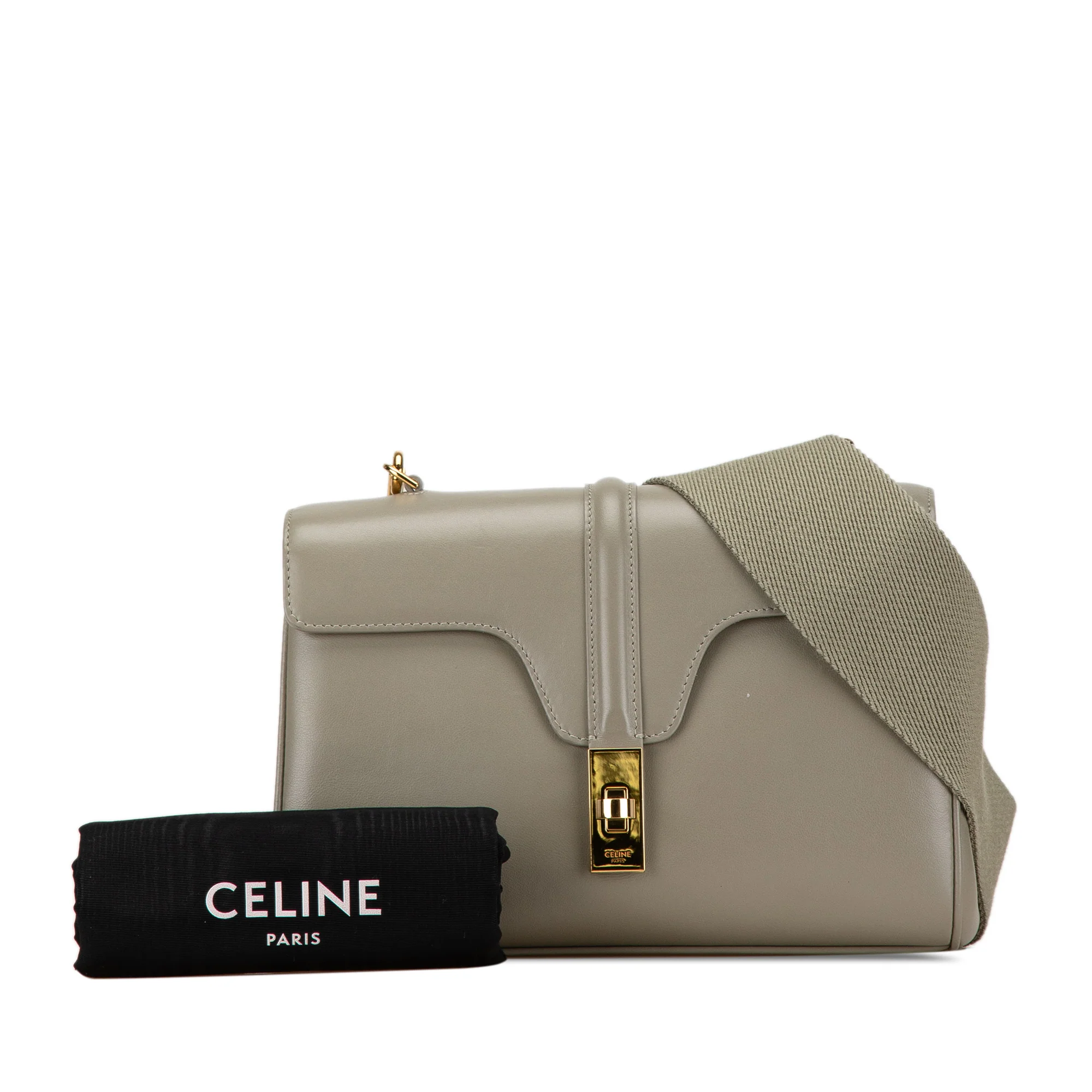 Celine | Pre-Owned Teen Smooth Calfskin Soft 16 Crossbody | Green/Light Green - Image 9