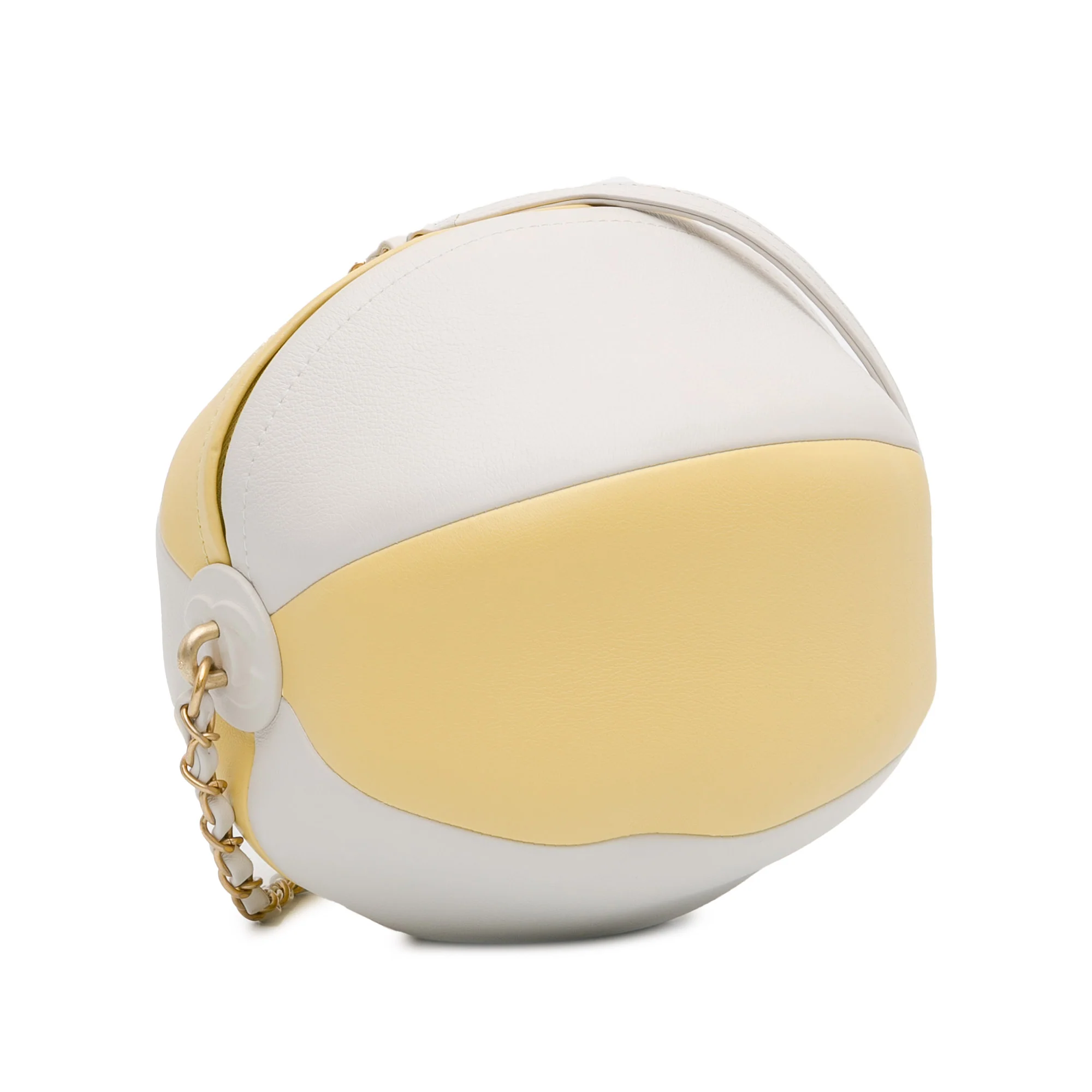 Chanel | Pre-Owned Calfskin Coco Beach Ball Bag | YellowWhite - Image 2