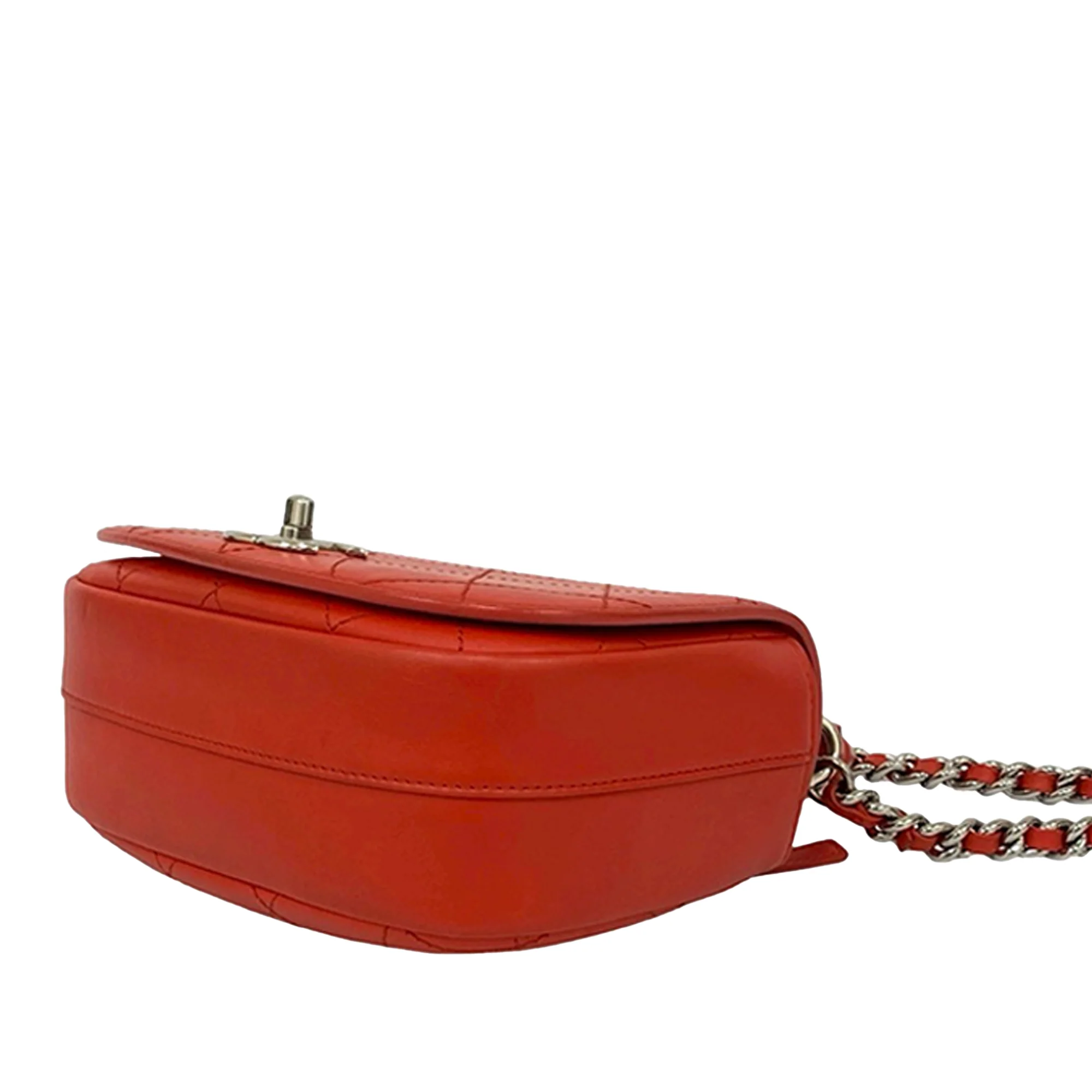 Chanel | Pre-Owned Calfskin Ring My Bag Satchel | Red - Image 2