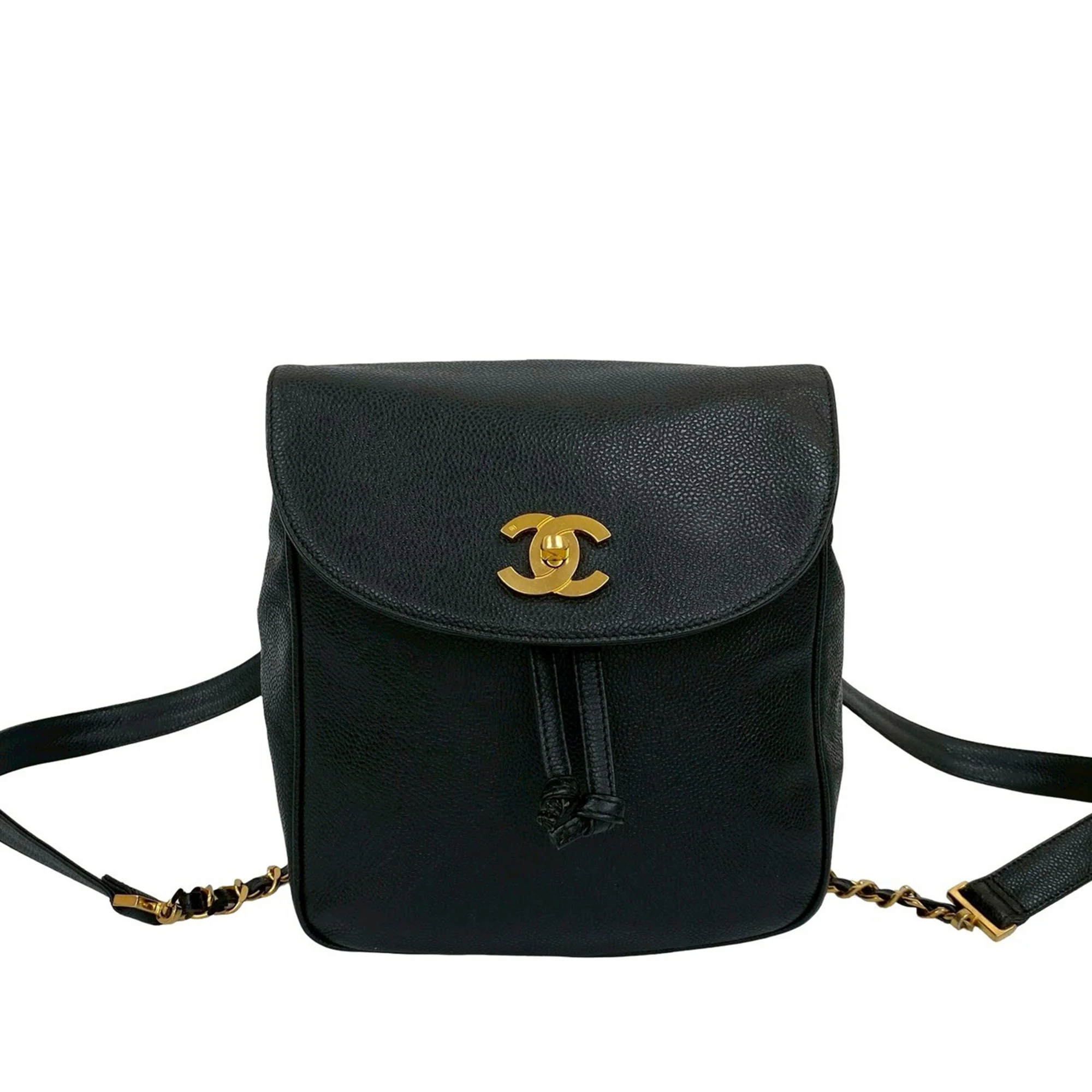 Chanel | Pre-Owned Caviar CC Turnlock Backpack | Black