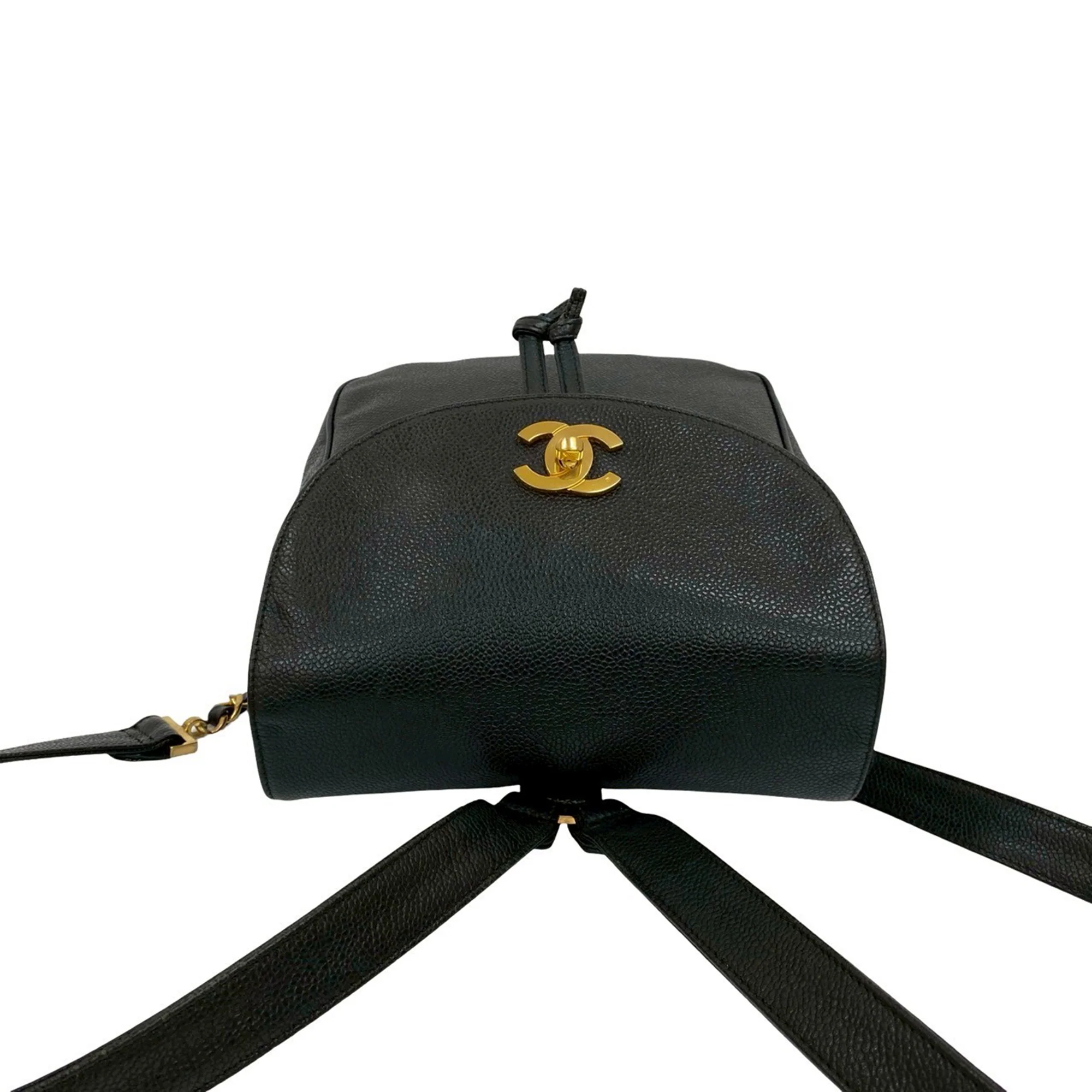 Chanel | Pre-Owned Caviar CC Turnlock Backpack | Black - Image 9