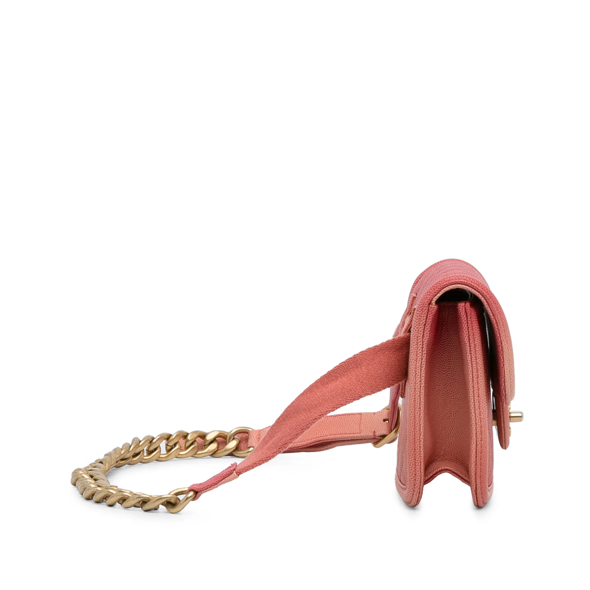 Chanel | Pre-Owned Caviar Sunset On The Sea Flap Belt Bag | Pink - Image 4