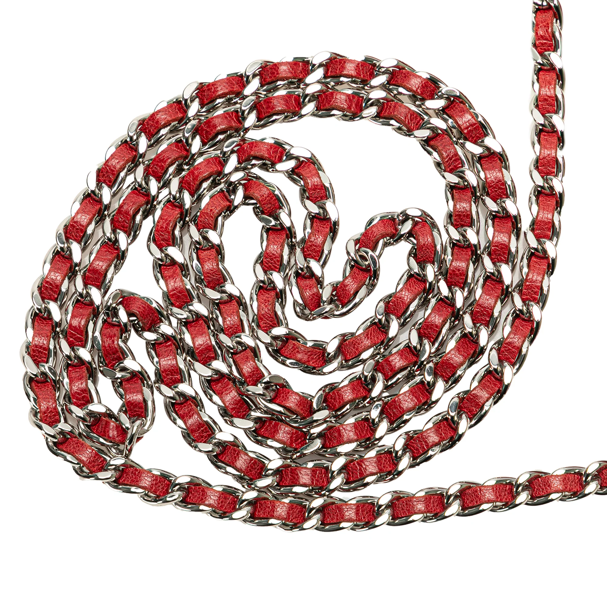 Chanel | Pre-Owned CC Calfskin Wallet On Chain | Red - Image 4