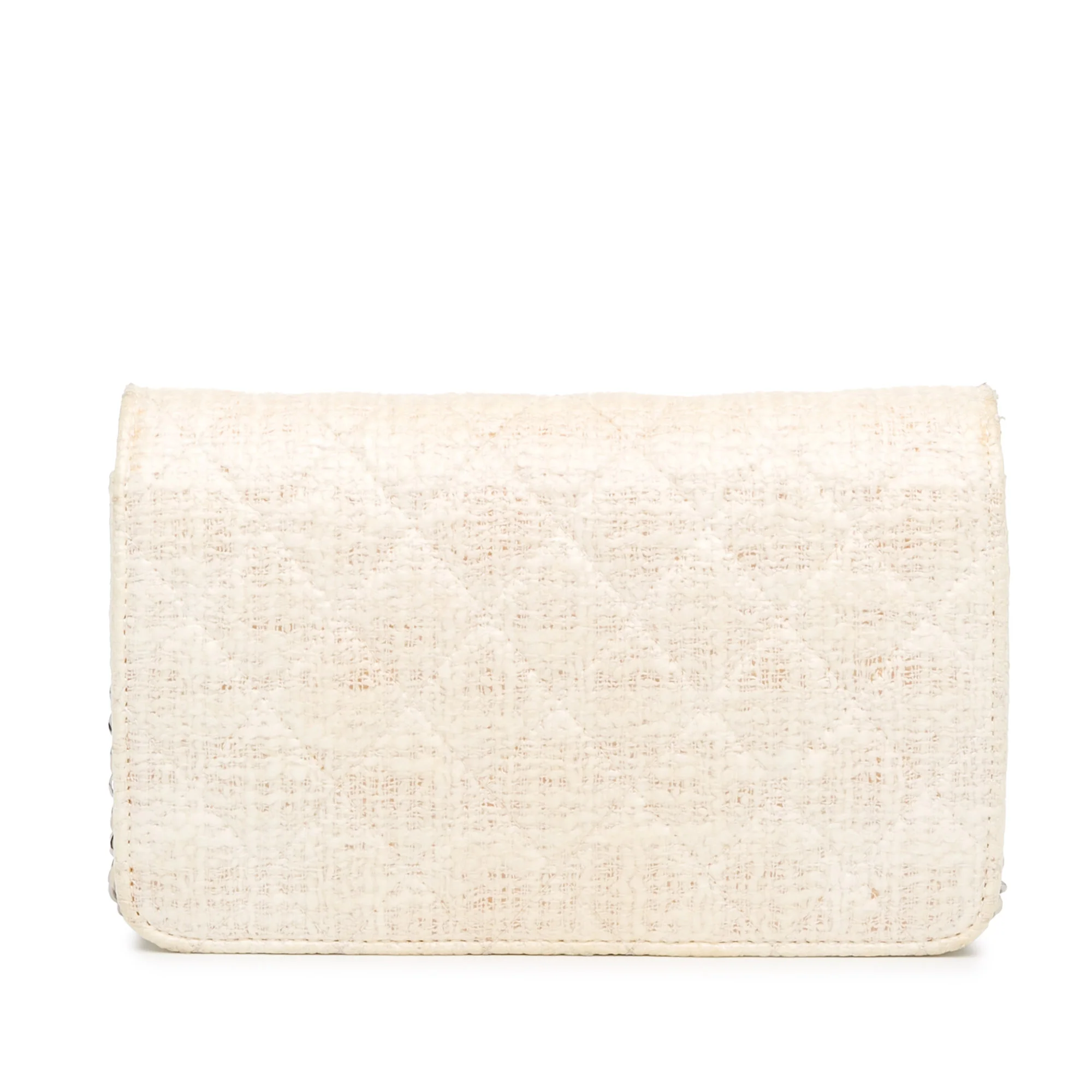 Chanel | Pre-Owned CC Coated Tweed Wallet On Chain - I | Beige - Image 10
