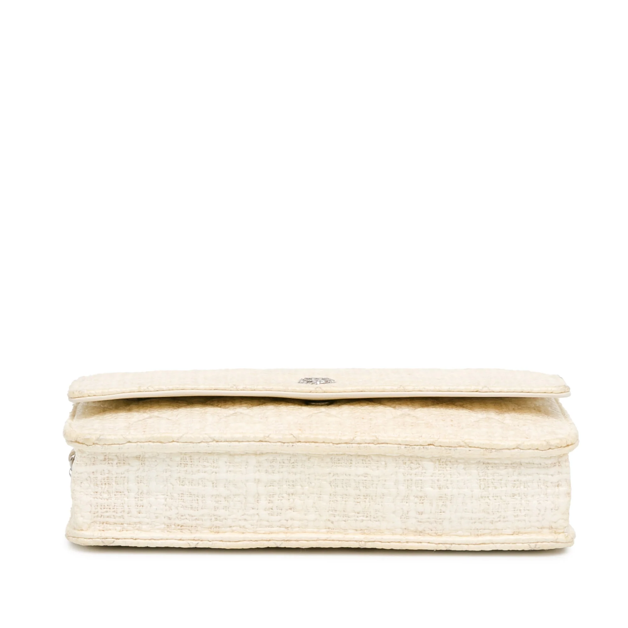 Chanel | Pre-Owned CC Coated Tweed Wallet On Chain - I | Beige - Image 11