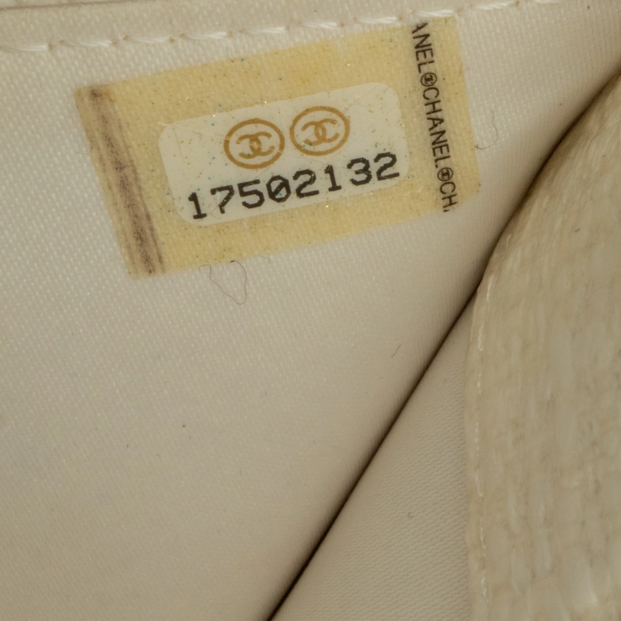 Chanel | Pre-Owned CC Coated Tweed Wallet On Chain - II | Beige - Image 14