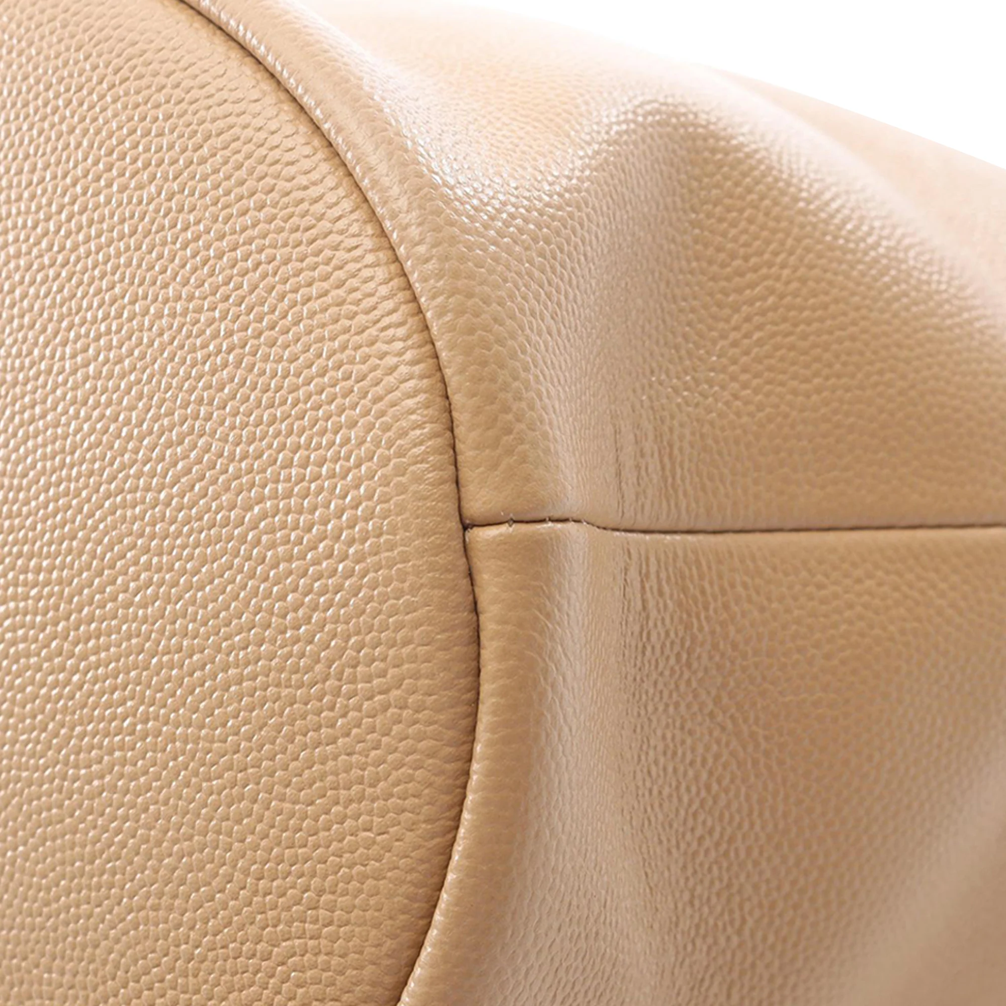 Chanel | Pre-Owned CC Deauville Drawstring Bucket Bag | Neutral - Image 7
