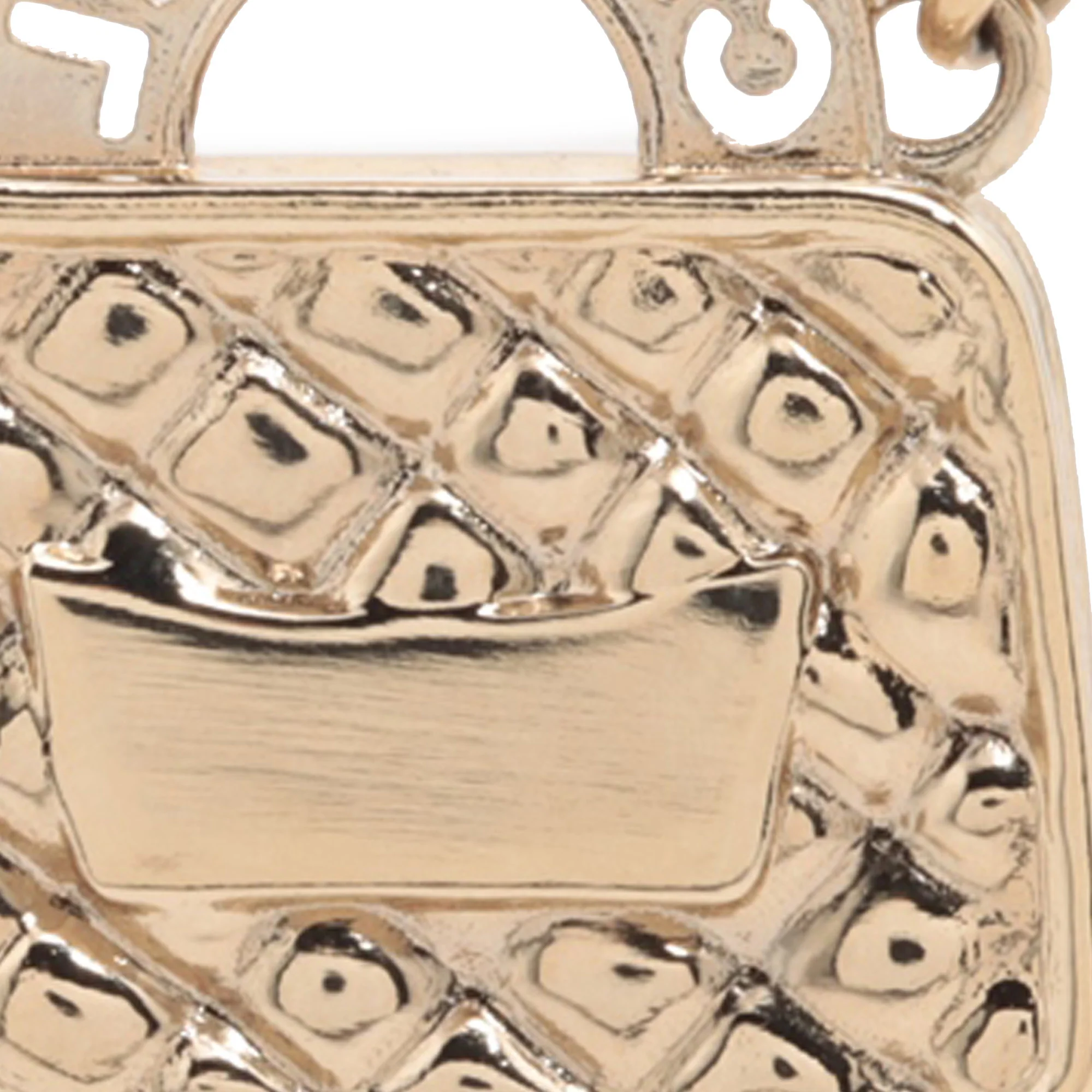 Chanel | Pre-Owned CC Gold Plated Faux Pearl and Rhinestones Bag Necklace | Gold/Pink/Light PinkPink/Light Pink - Image 6