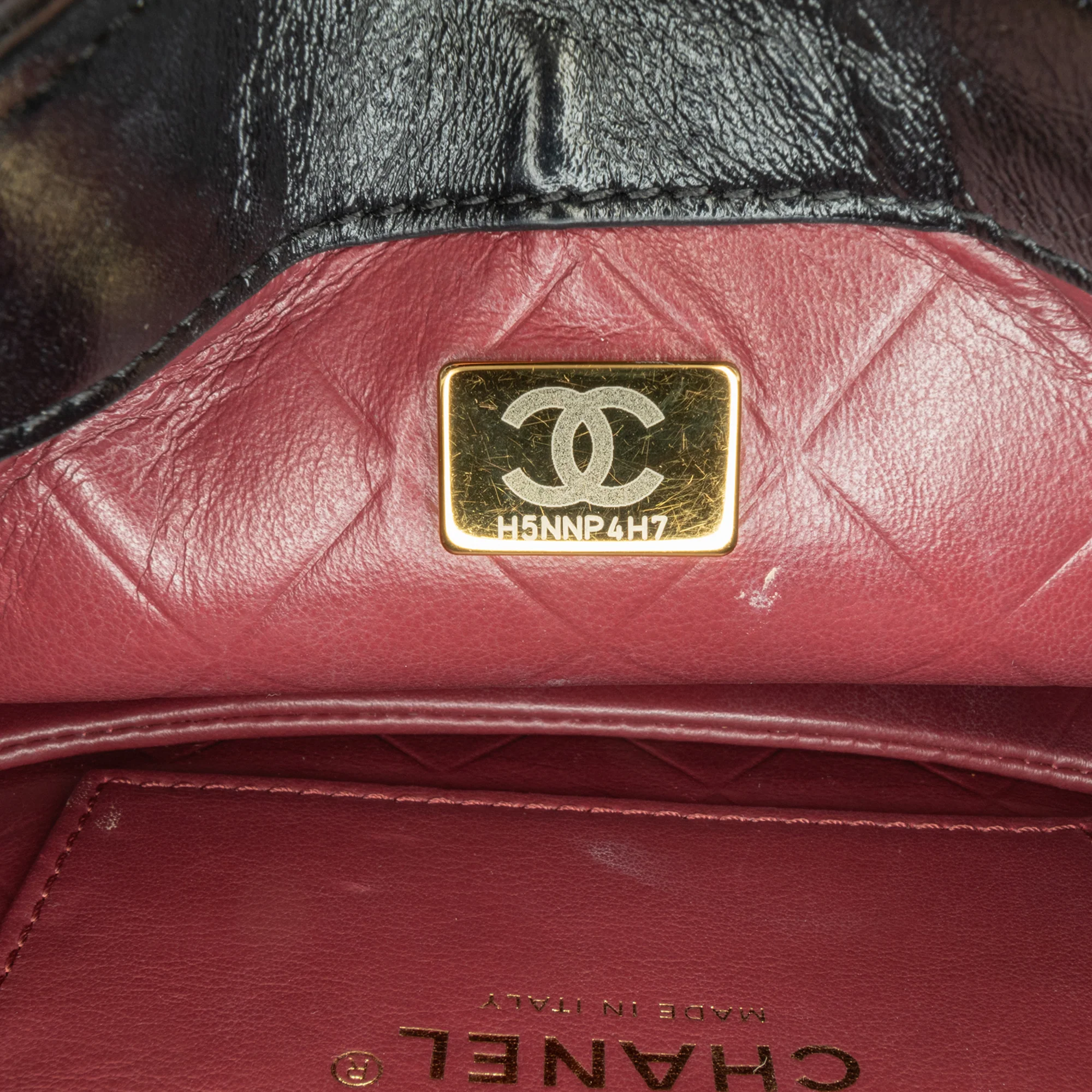 Chanel | Pre-Owned CC Quilted Calfskin Round Moon Messenger Flap | Black - Image 6