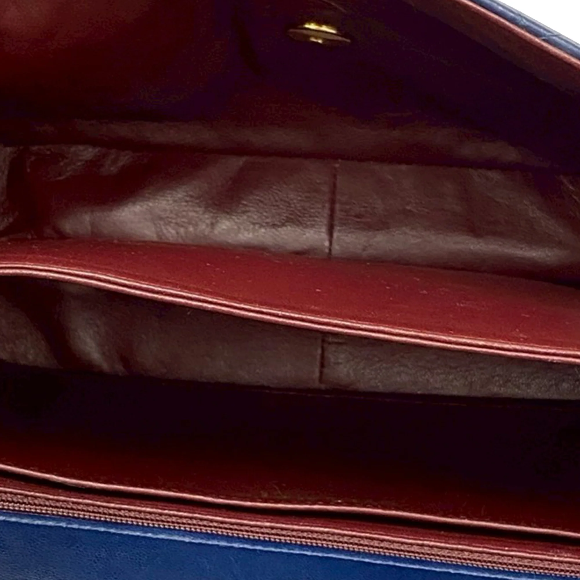 Chanel | Pre-Owned CC Quilted Lambskin Handbag | Blue/Navy - Image 8