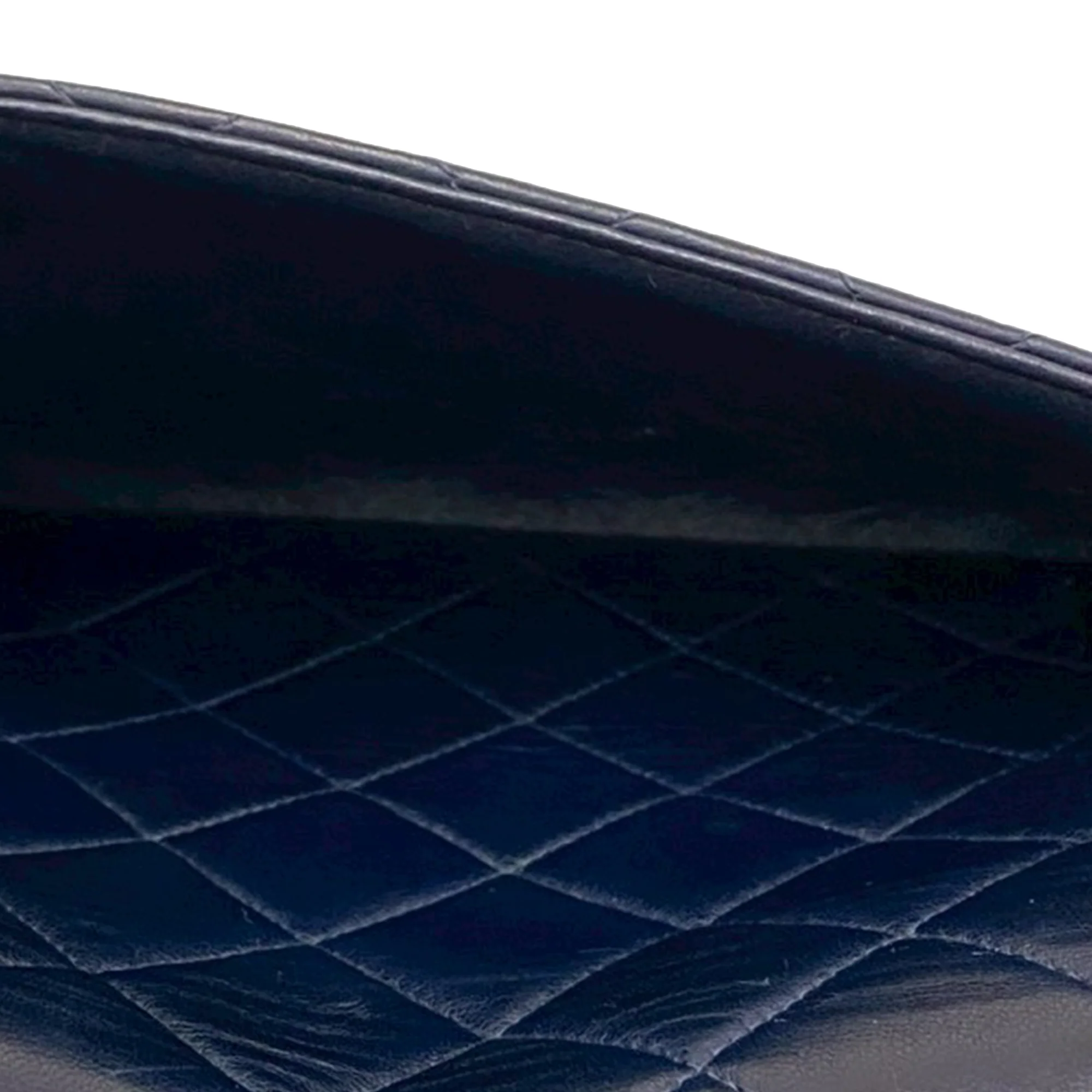 Chanel | Pre-Owned CC Quilted Lambskin Handbag | Blue/Navy - Image 9
