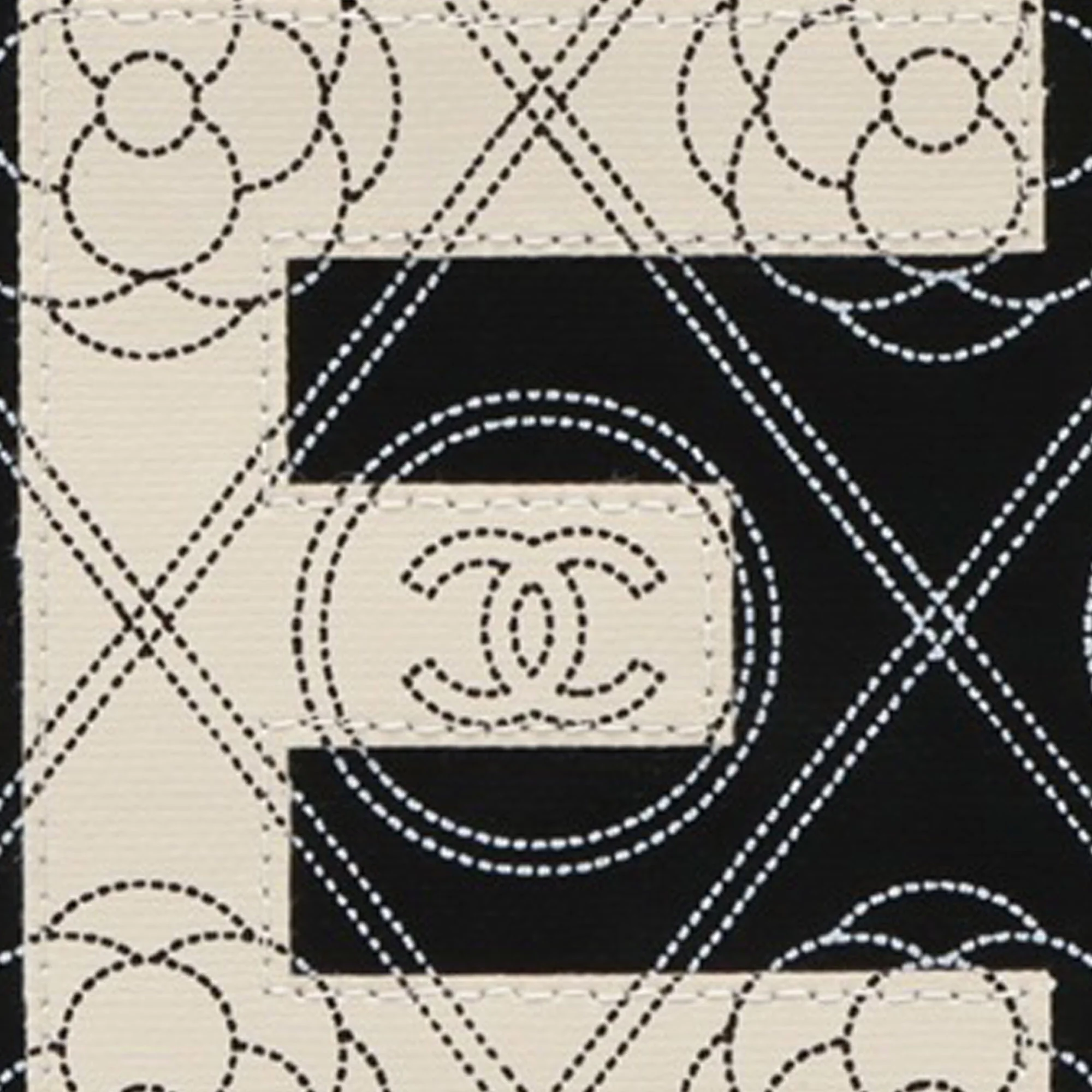 Chanel | Pre-Owned Coated Canvas Camellia Logo Camera Bag | BlackWhite/IvoryWhite/Ivory - Image 14
