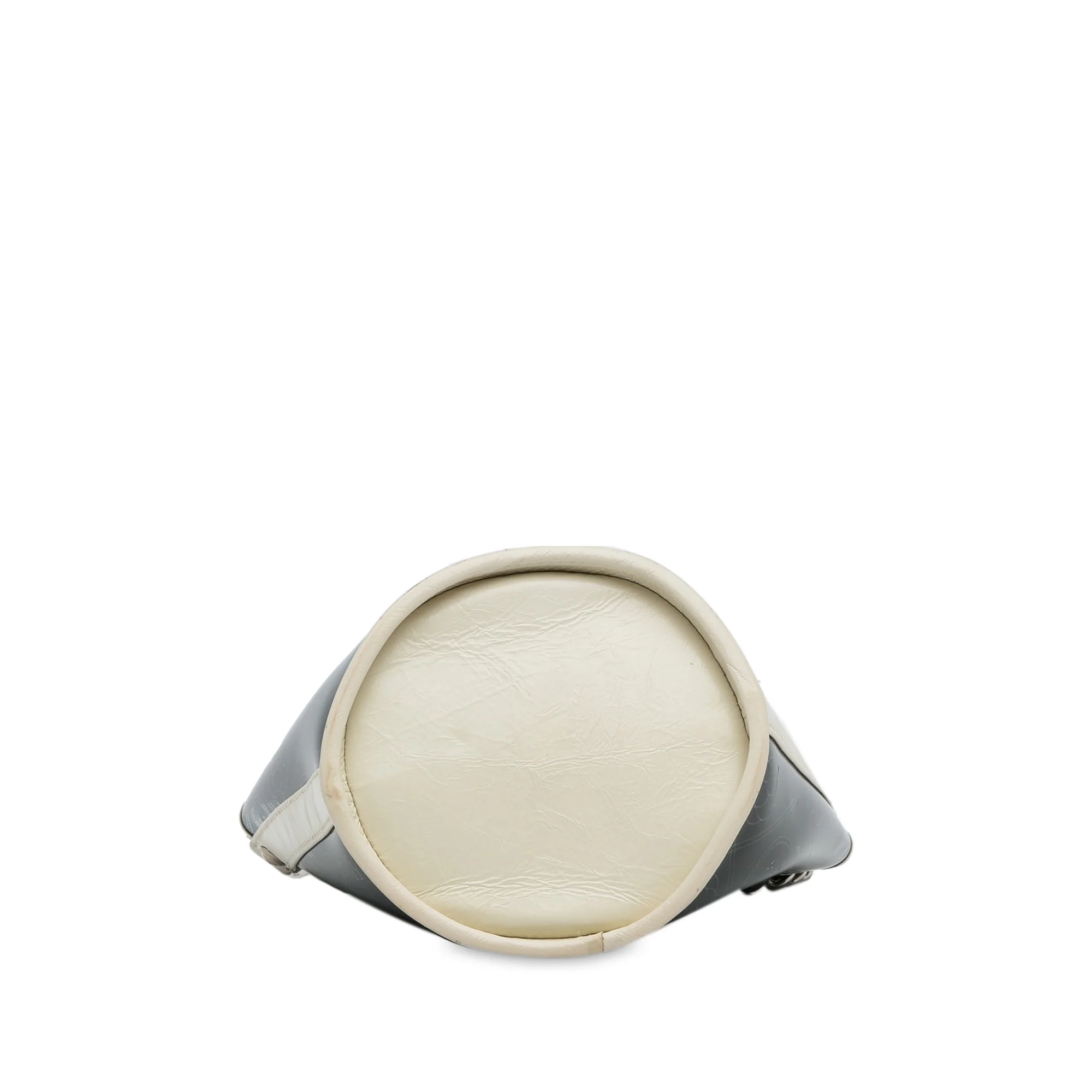 Chanel | Pre-Owned Crumpled Calfskin PVC Camellia Bucket - II | Black - Image 8