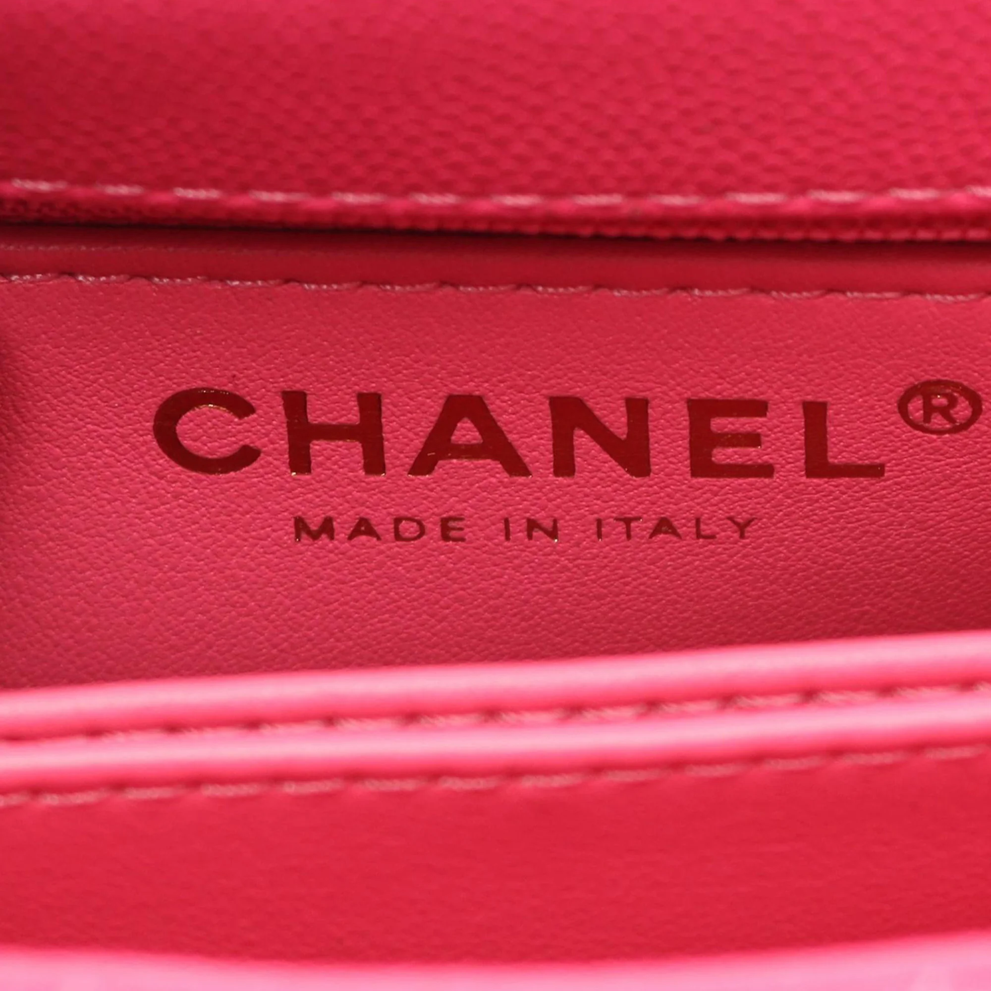 Chanel | Pre-Owned Extra Mini Caviar Coco Top Handle Bag | Pink - Image 4