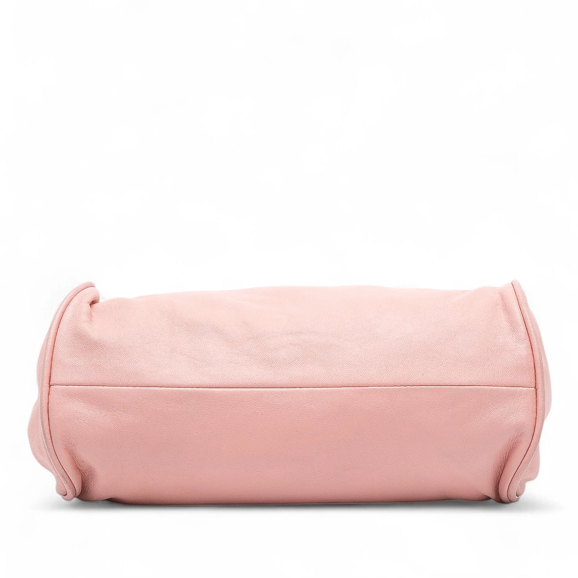 Chanel | Pre-Owned Lambskin Camellia Top Handle Frame Bag | Pink - Image 3