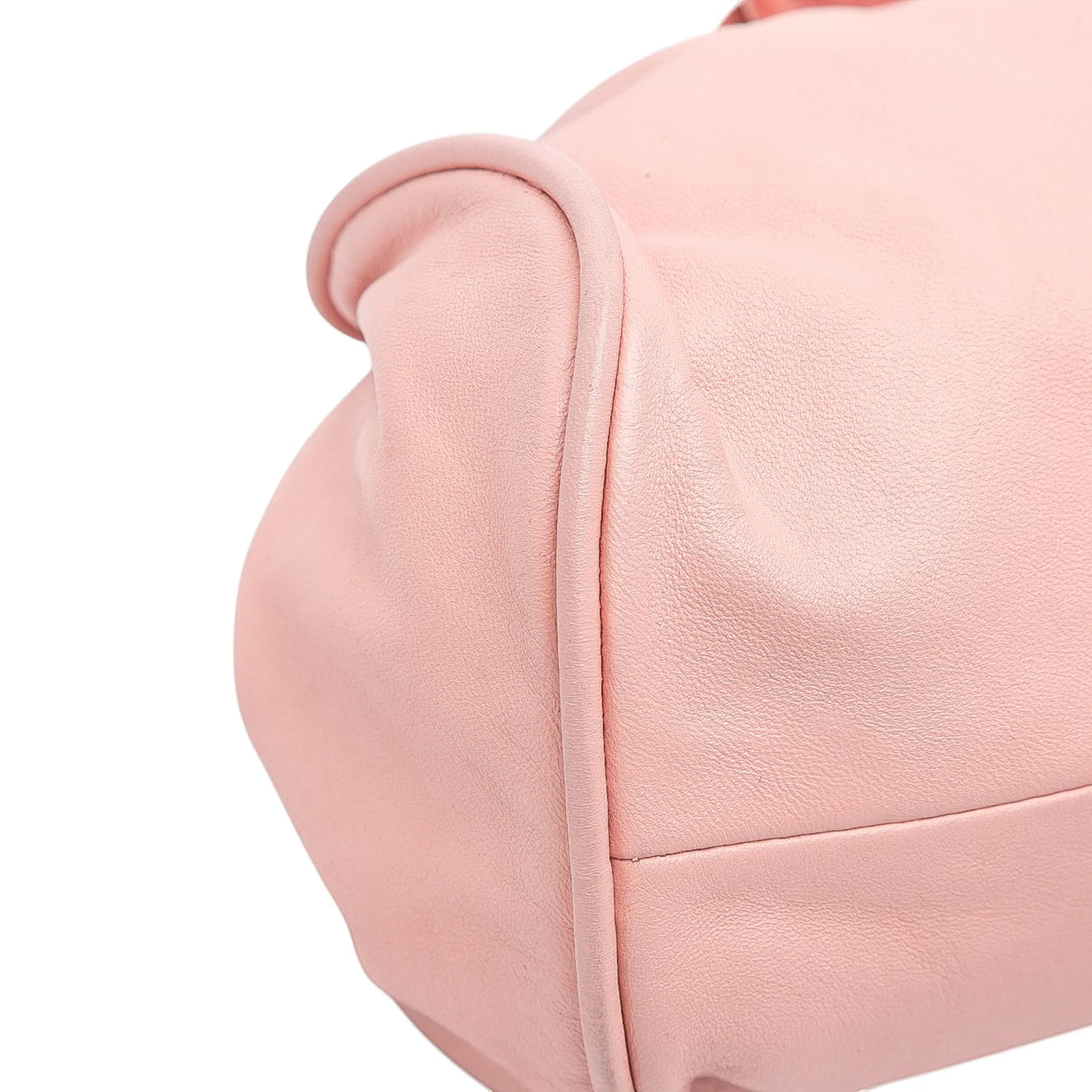 Chanel | Pre-Owned Lambskin Camellia Top Handle Frame Bag | Pink - Image 7
