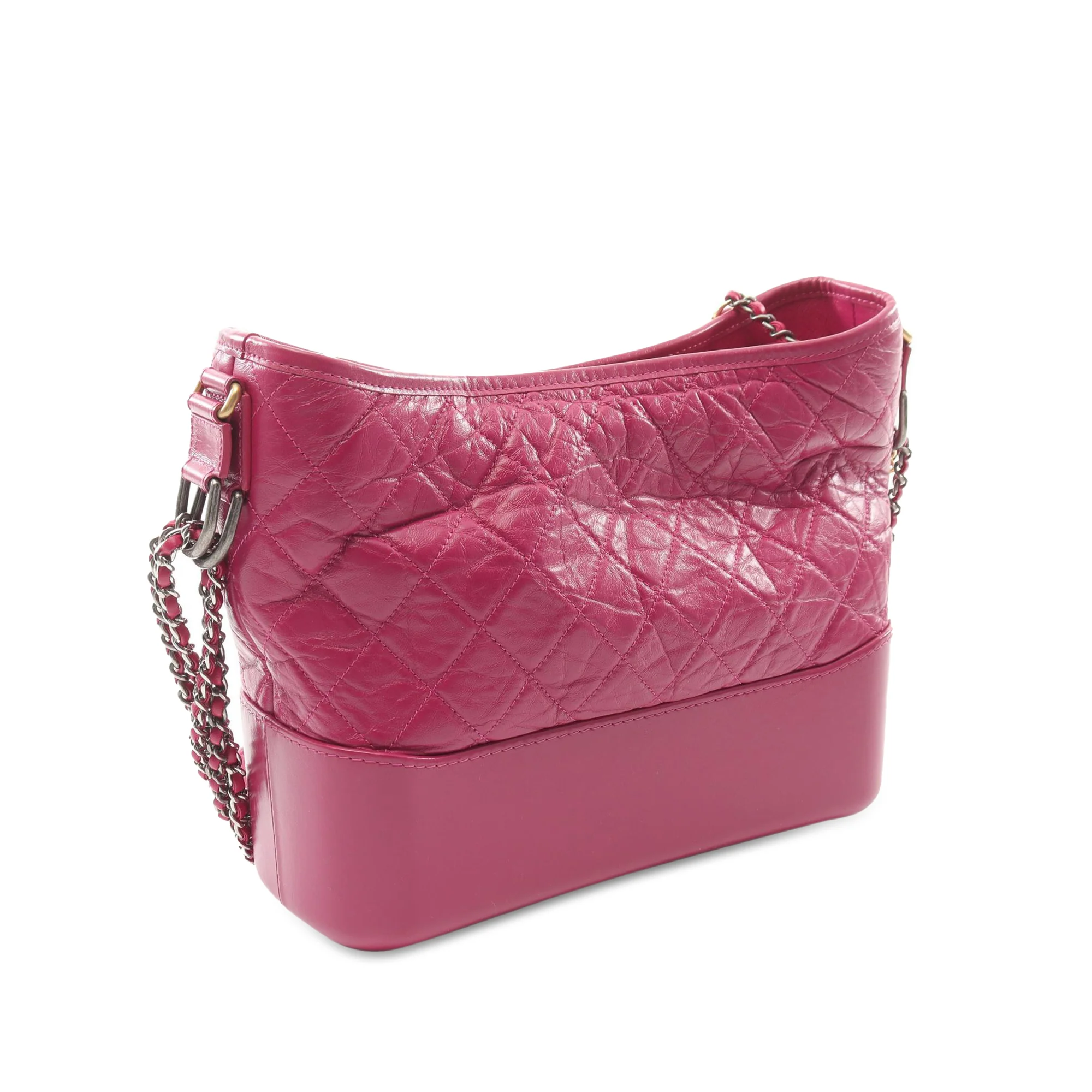 Chanel | Pre-Owned Medium Aged Calfskin Gabrielle Crossbody | Pink/Dark Pink - Image 2