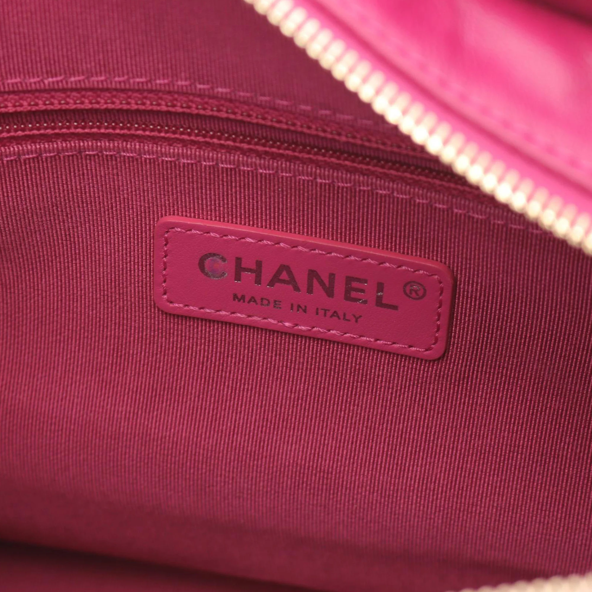 Chanel | Pre-Owned Medium Aged Calfskin Gabrielle Crossbody | Pink/Dark Pink - Image 4