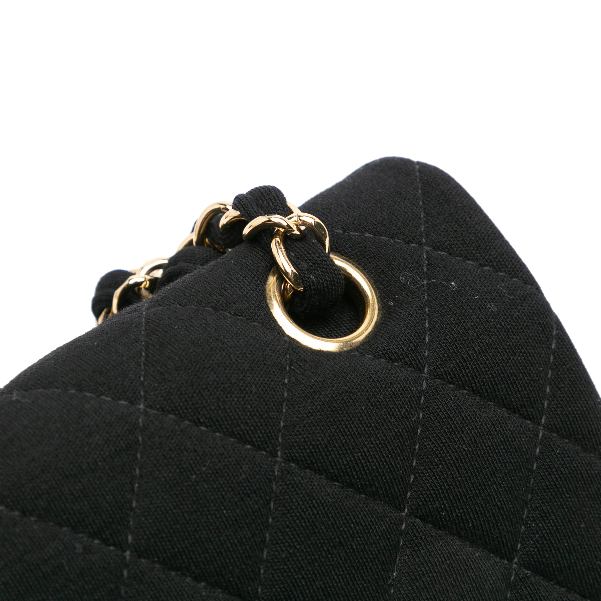 Chanel | Pre-Owned Medium Classic Jersey Double Flap | Black - Image 10