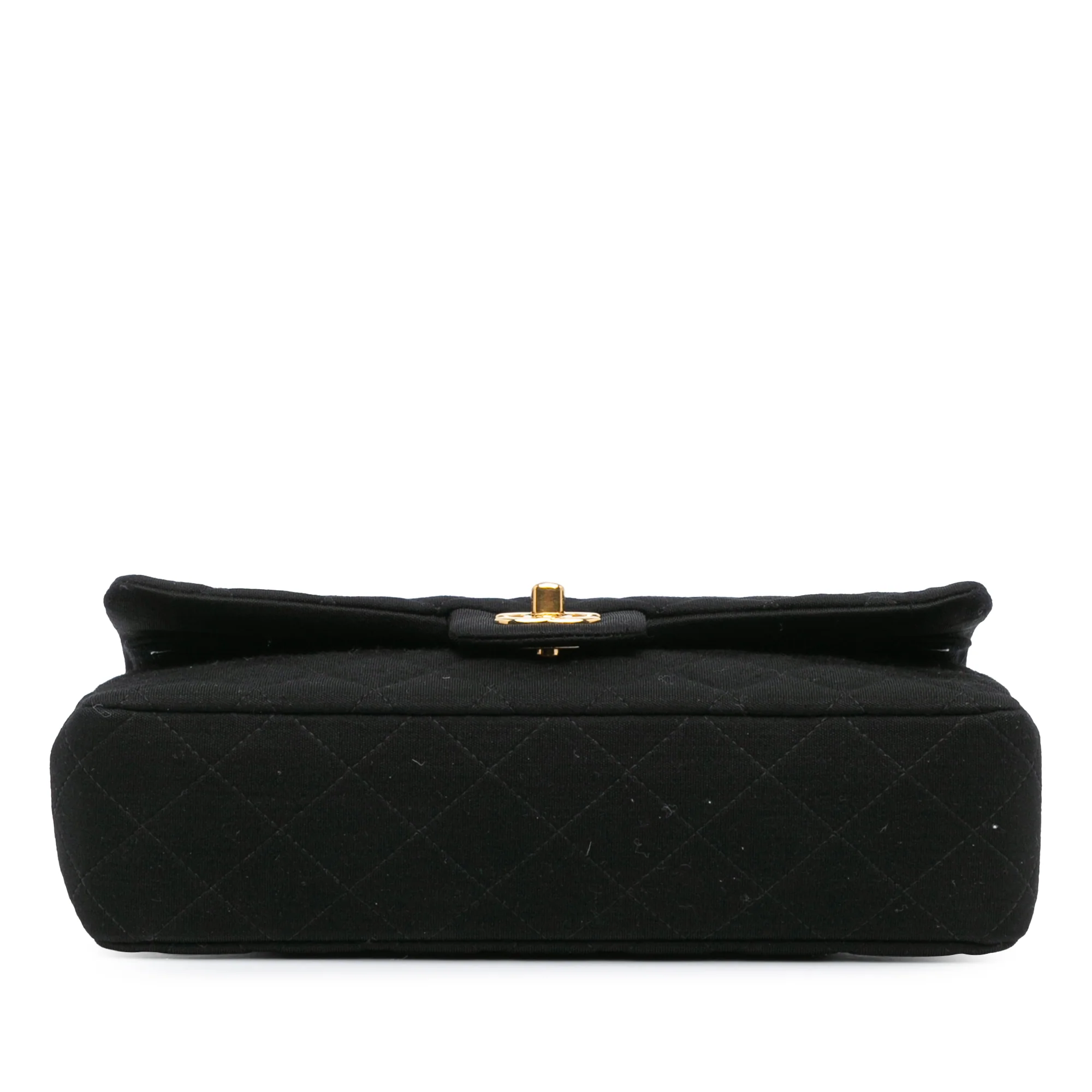 Chanel | Pre-Owned Medium Classic Jersey Double Flap | Black - Image 4