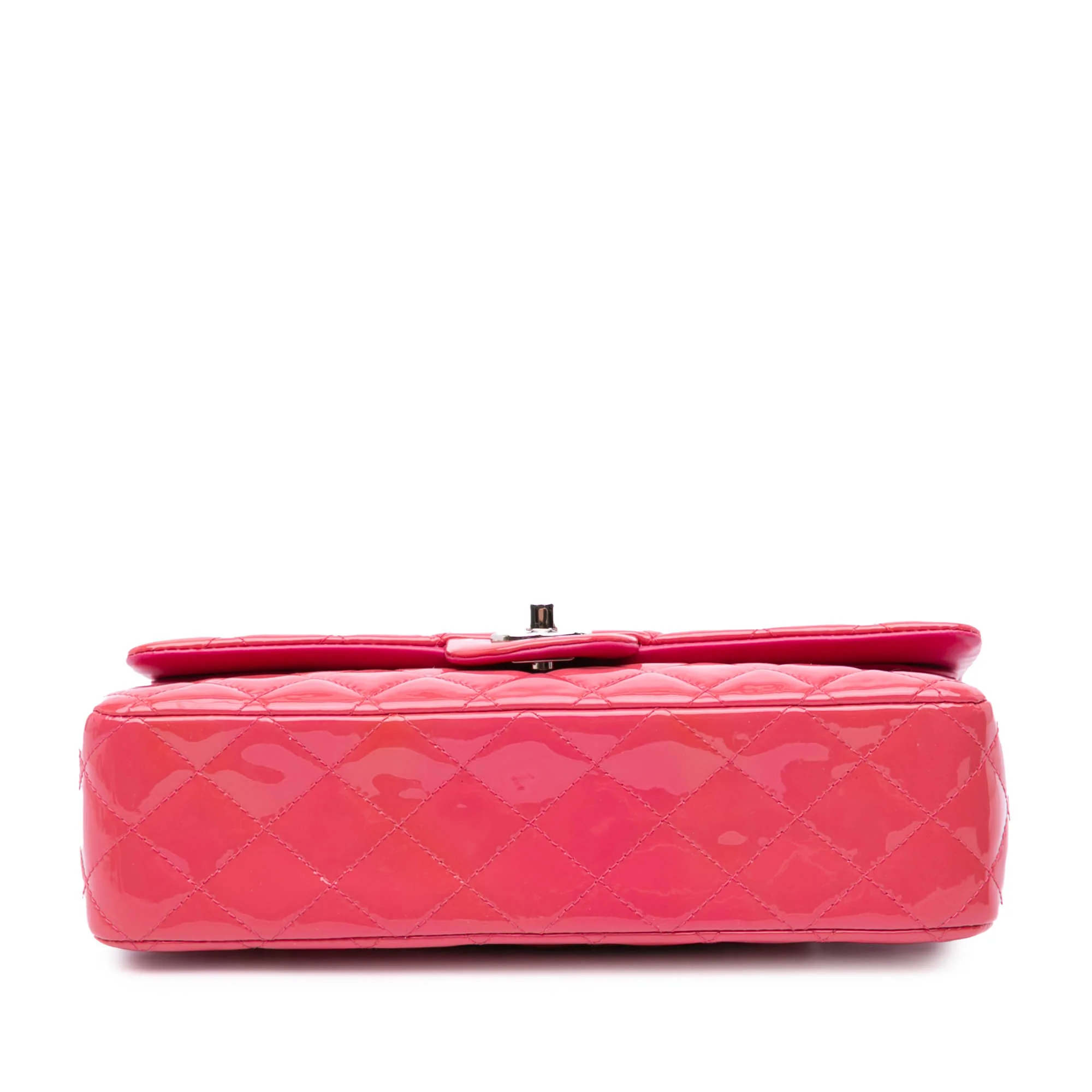 Chanel | Pre-Owned Medium Classic Patent Double Flap | Pink/Strawberry - Image 6