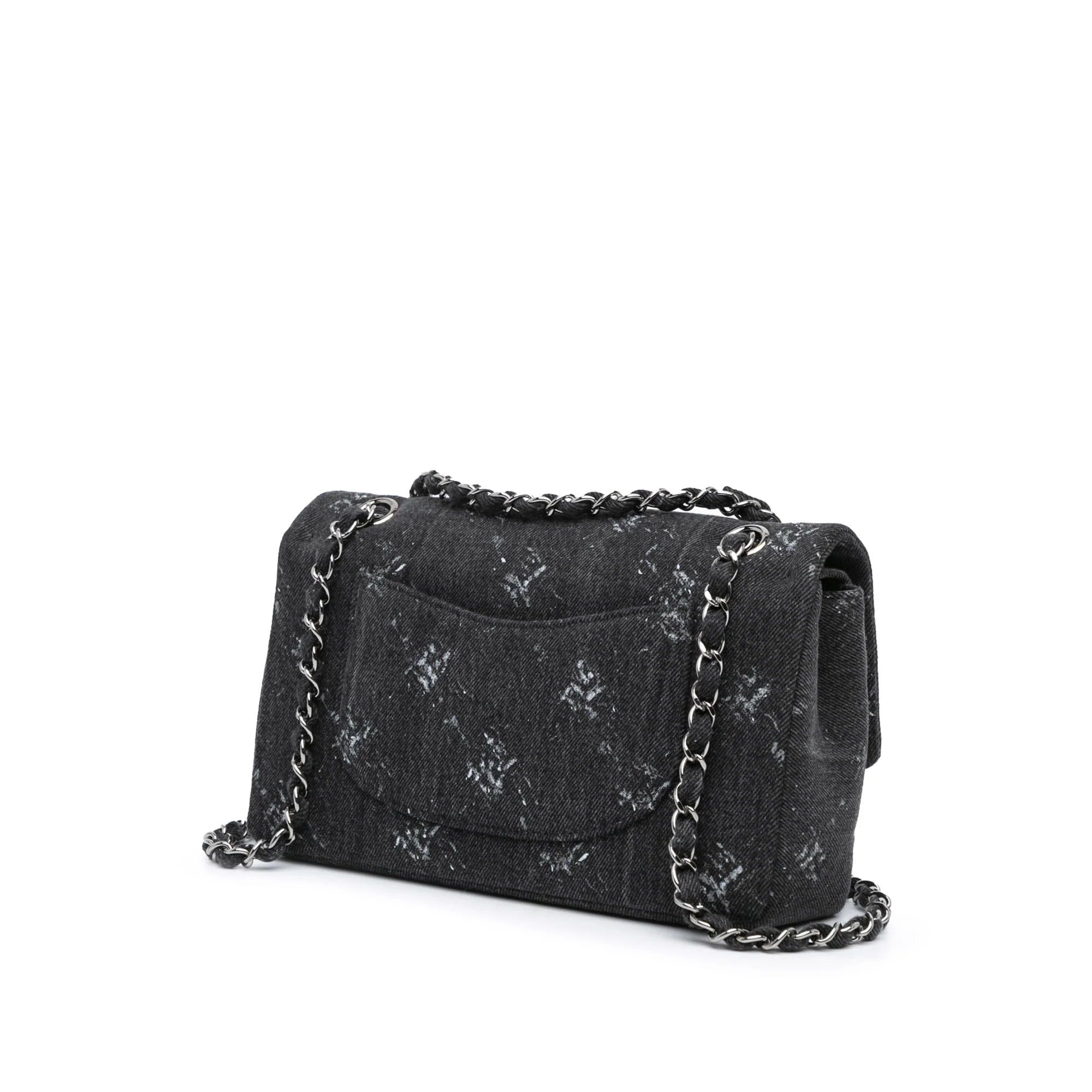 Chanel | Pre-Owned Medium Denim Double Flap | Black - Image 5