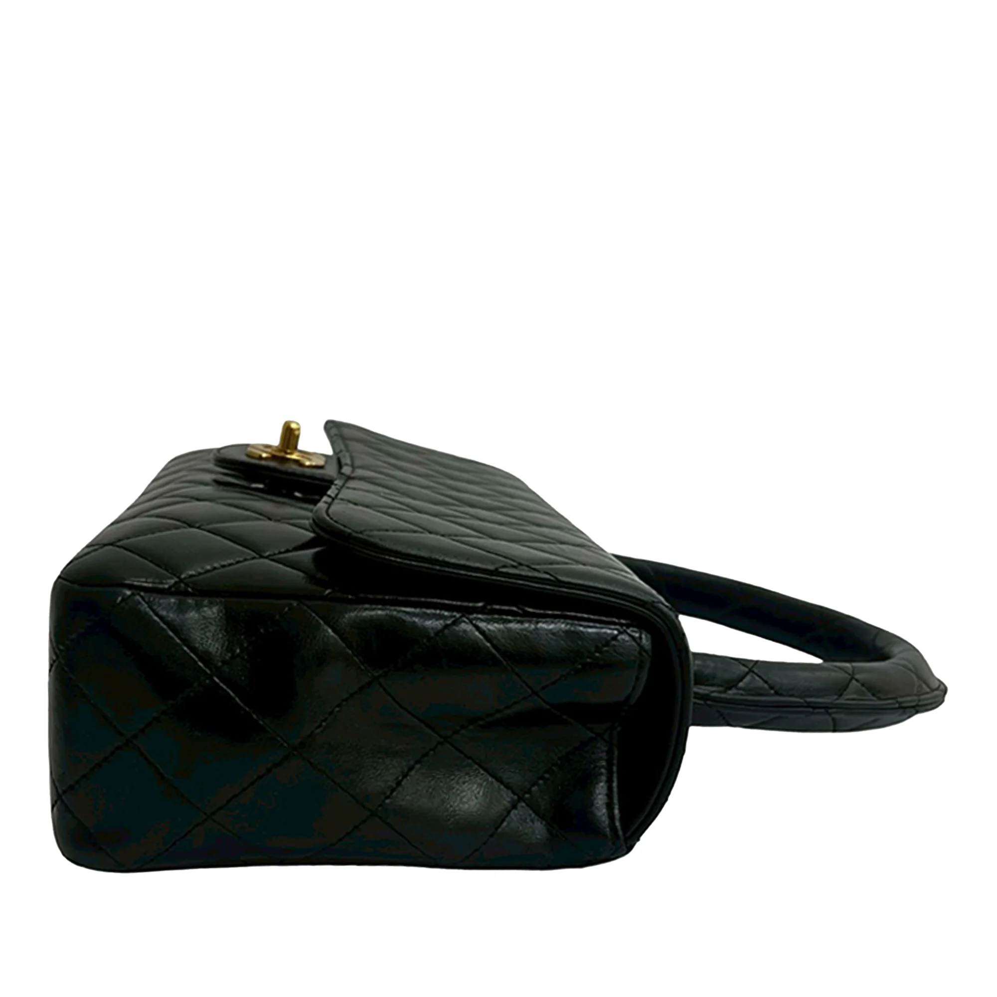 Chanel | Pre-Owned Medium Lambskin Kelly Parent Top Handle Bag | Black - Image 5