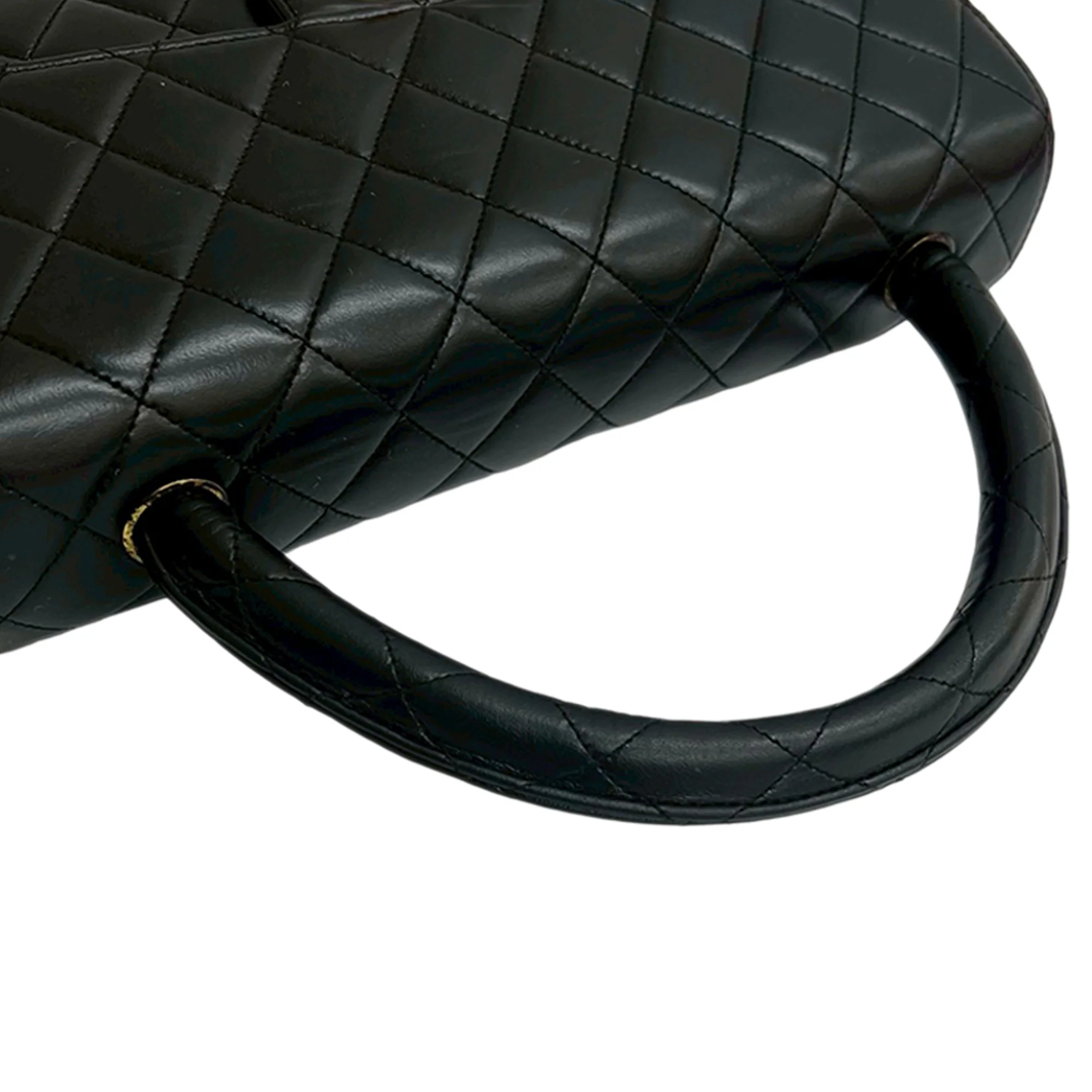 Chanel | Pre-Owned Medium Lambskin Kelly Parent Top Handle Bag | Black - Image 9