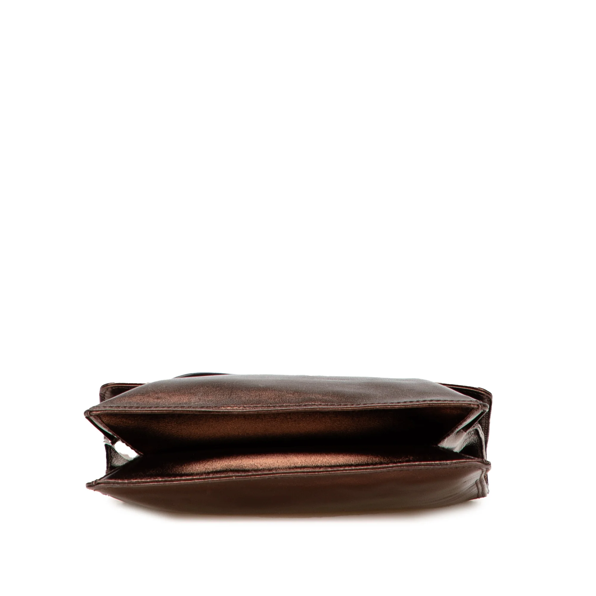 Chanel | Pre-Owned Metallic Lambskin Flap Crossbody | Brown/Bronze - Image 9