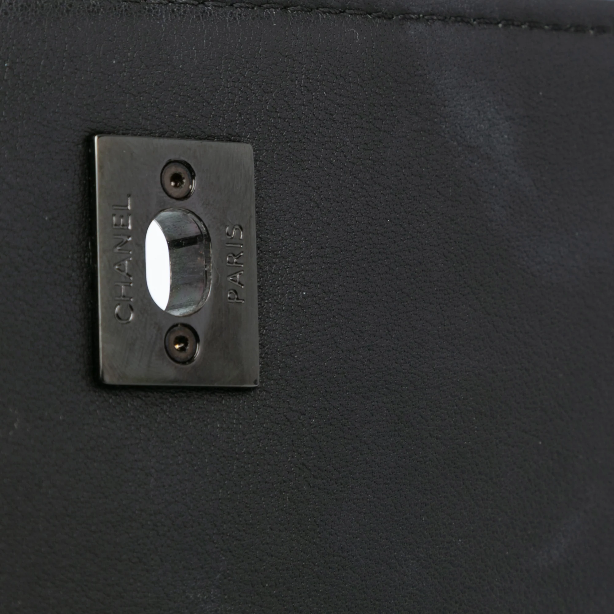 Chanel | Pre-Owned Mini Calfskin Propeller Flap | Black - Image 9