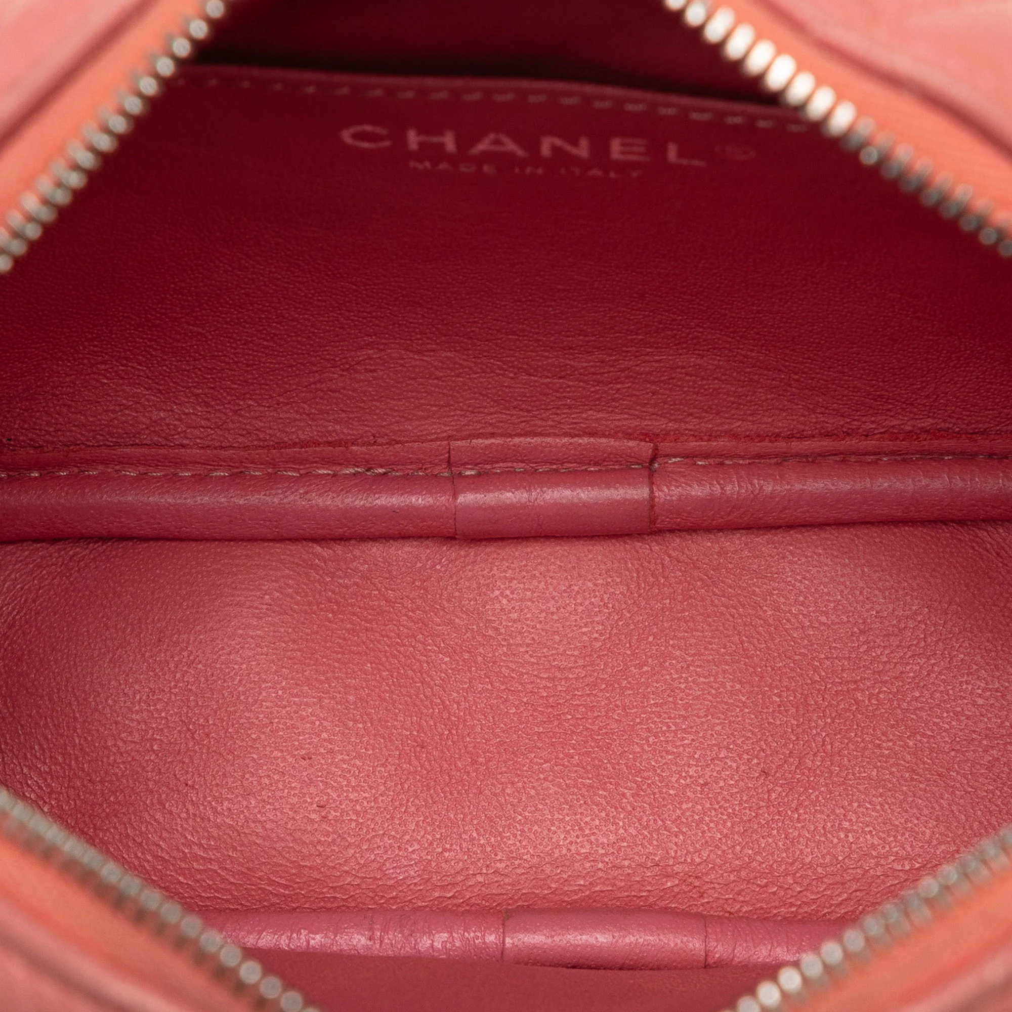 Chanel | Pre-Owned Mini Lambskin Camera Case | Pink - Image 6