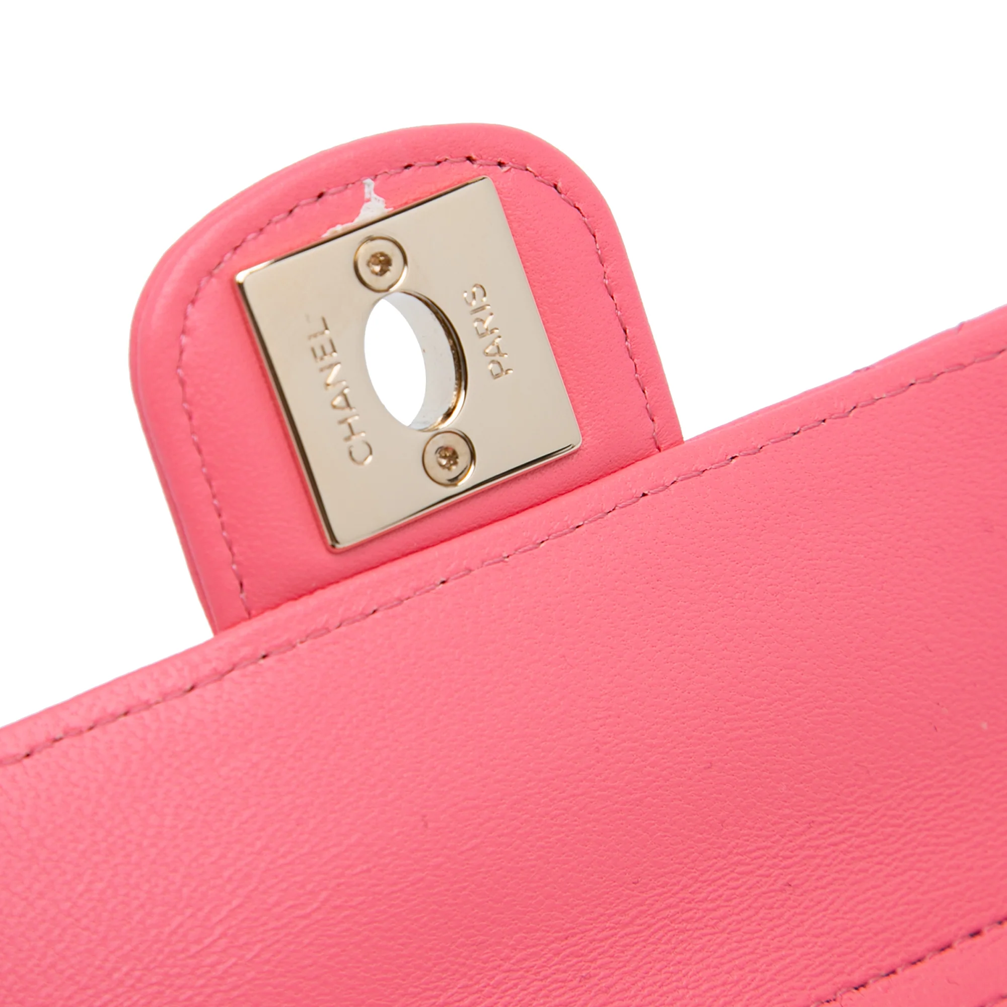 Chanel | Pre-Owned Mini Lambskin CC in Love Heart Crossbody | Pink - Image 10