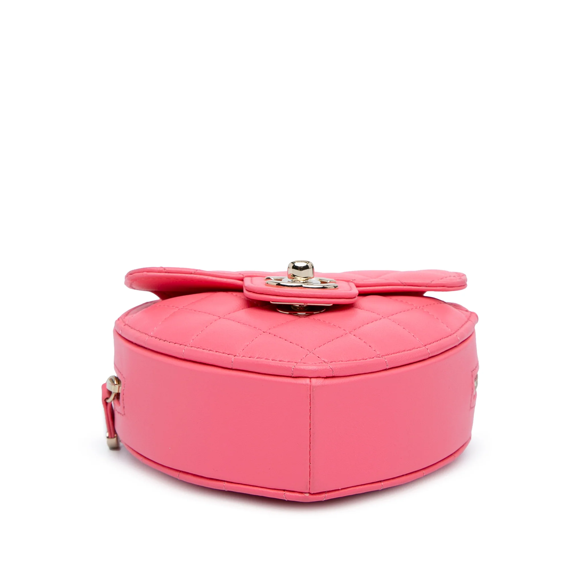 Chanel | Pre-Owned Mini Lambskin CC in Love Heart Crossbody | Pink - Image 6