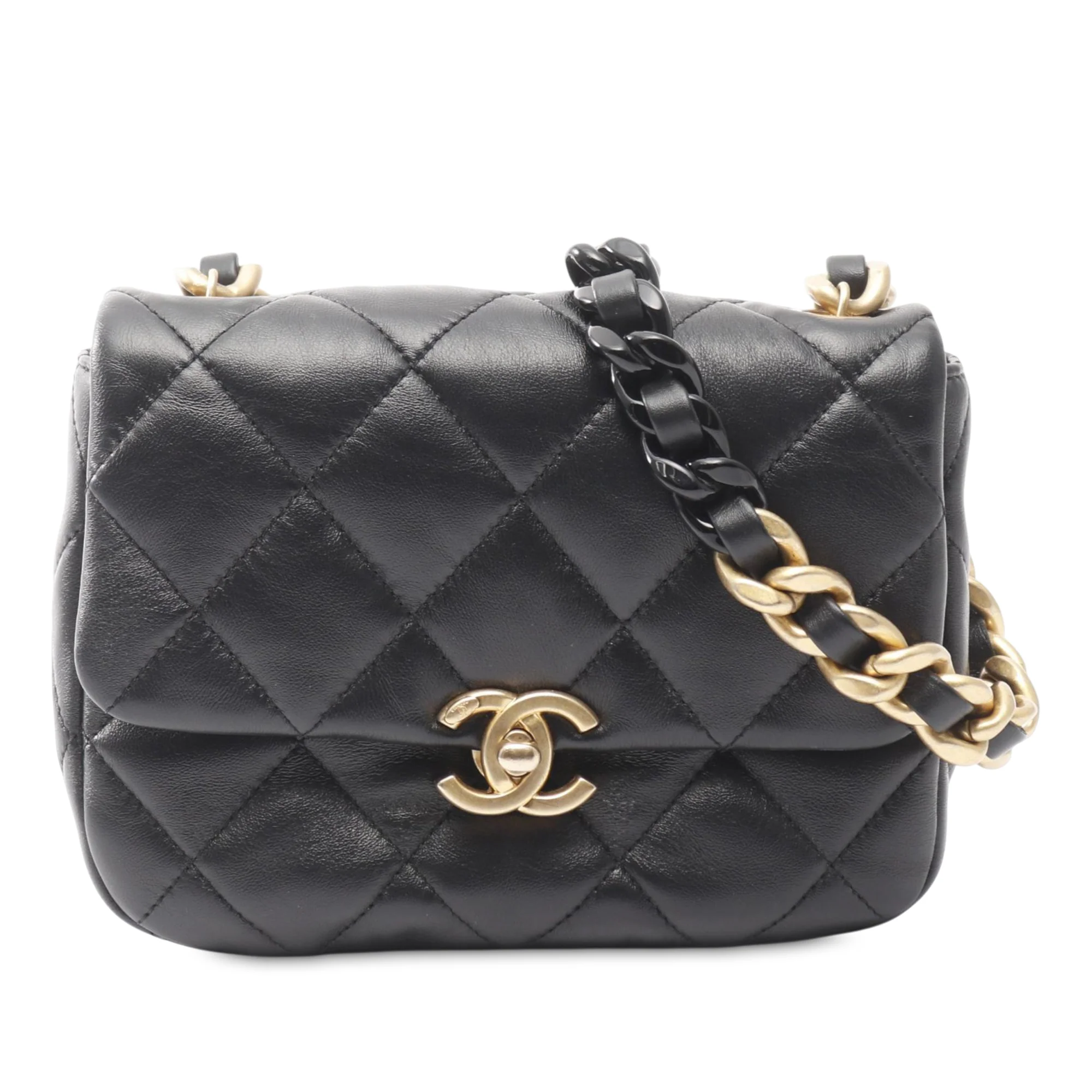 Chanel | Pre-Owned Mini Quilted Lambskin Candy Chain Flap | Black