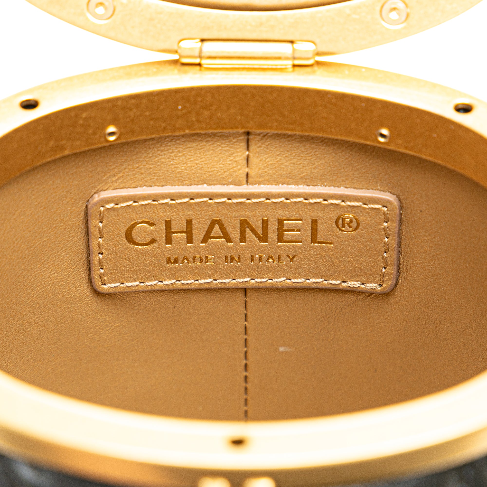 Chanel | Pre-Owned Mini Quilted Lambskin Crown Box Bag | Black - Image 5