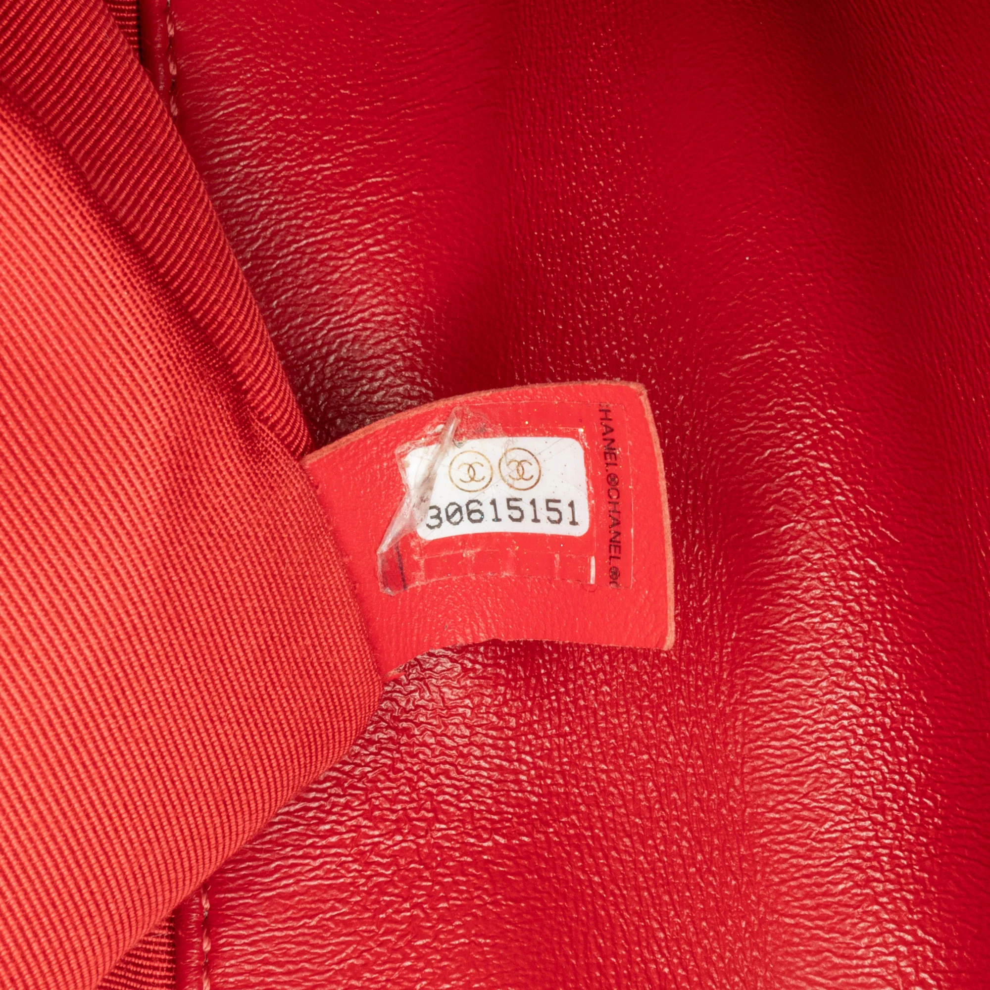 Chanel | Pre-Owned Mini Quilted Lambskin Soft Square Flap | Red - Image 9