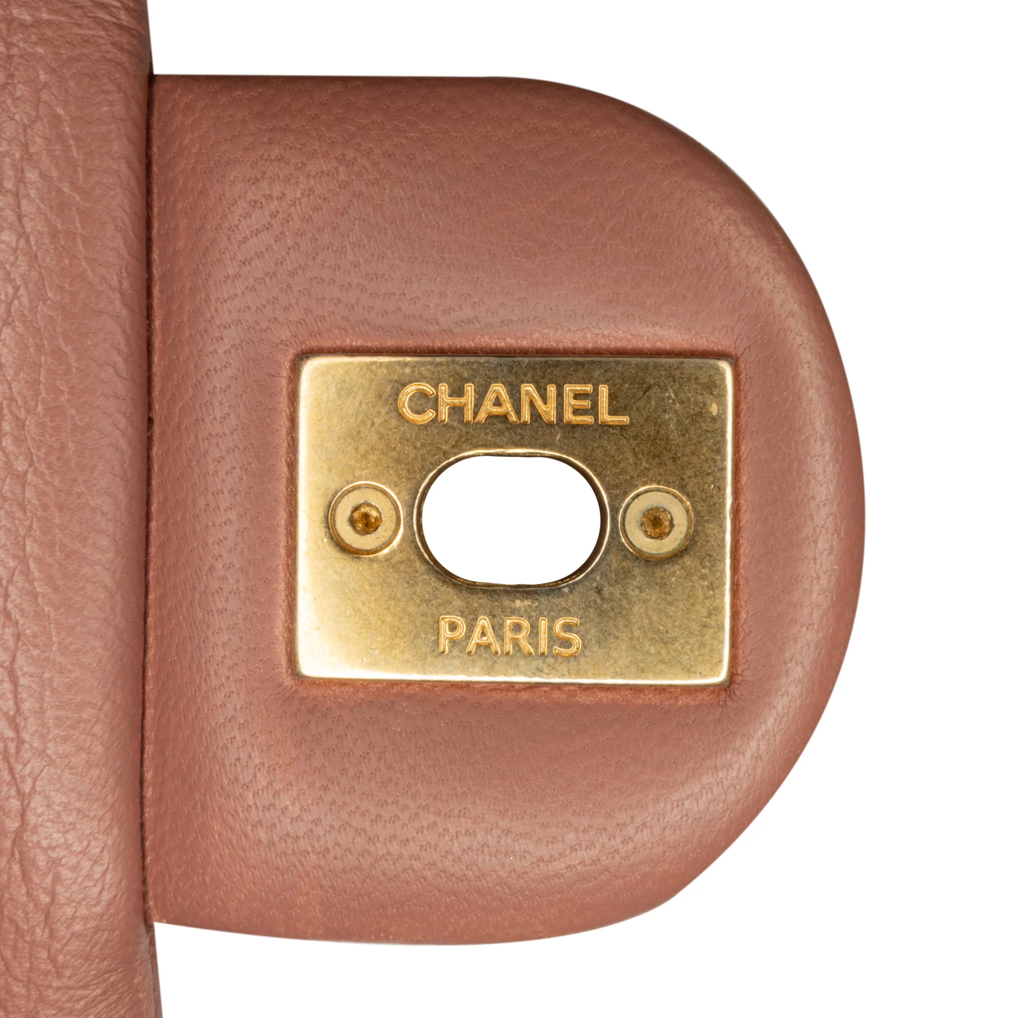 Chanel | Pre-Owned Mini Rectangular Chevron Lambskin Chain Around Flap | Pink/Light Pink - Image 3
