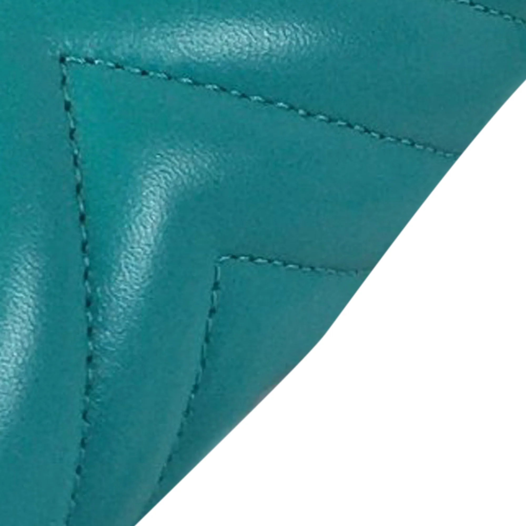 Chanel | Pre-Owned Mini Rectangular Chevron Lambskin Single Flap | Green - Image 10
