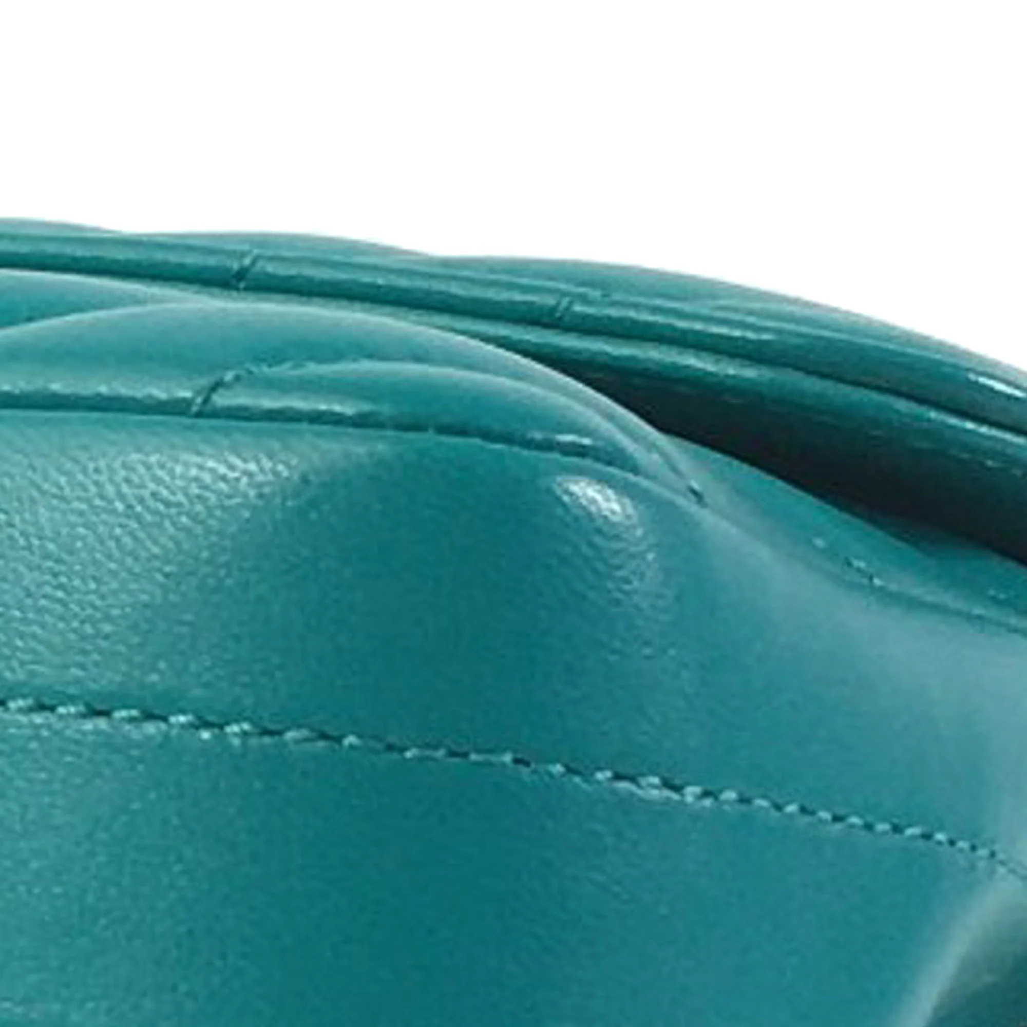 Chanel | Pre-Owned Mini Rectangular Chevron Lambskin Single Flap | Green - Image 7
