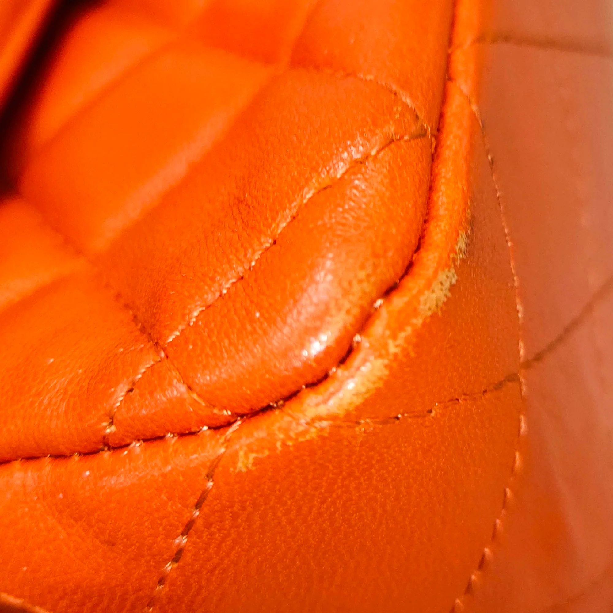 Chanel | Pre-Owned Mini Rectangular Classic Lambskin Single Flap | Orange - Image 10