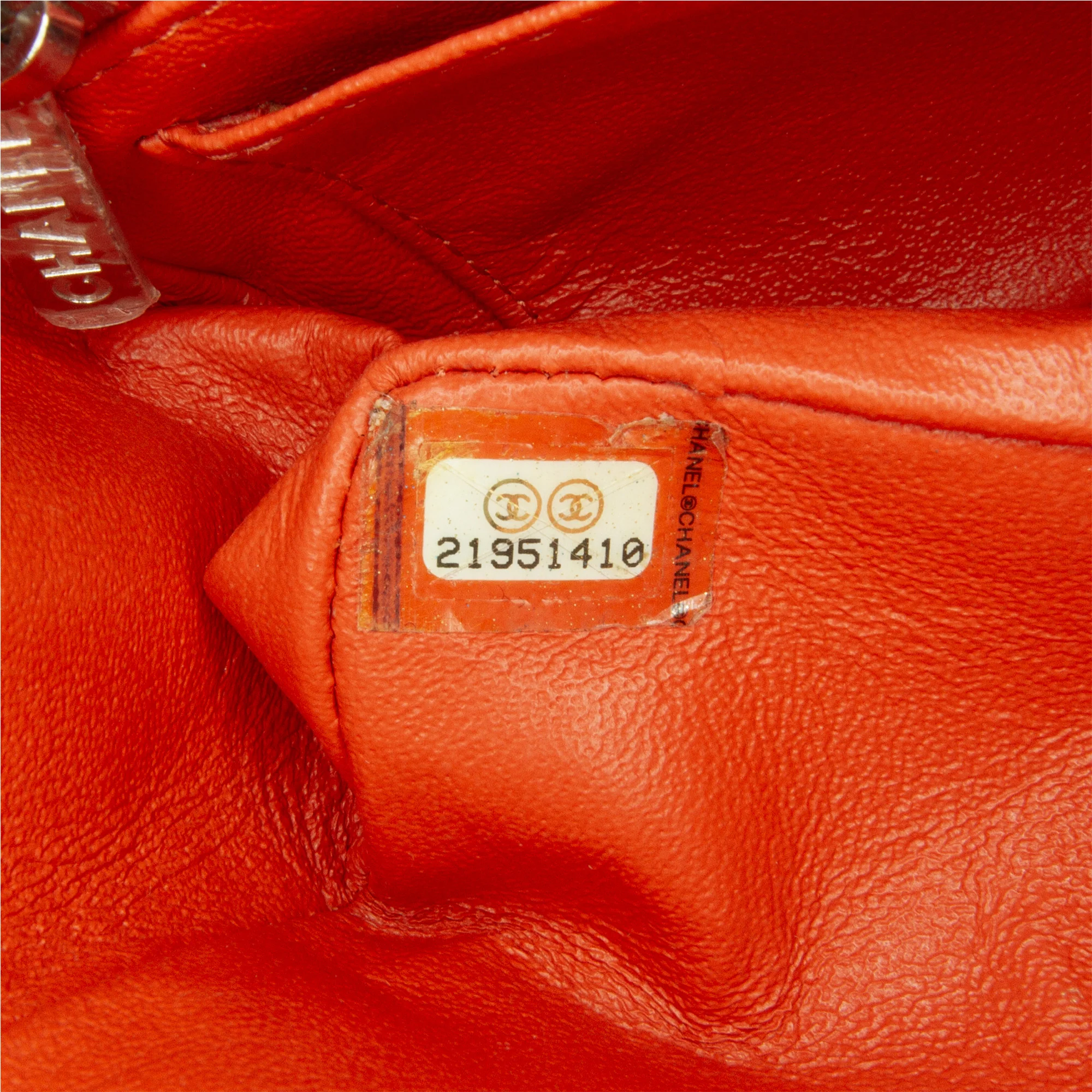 Chanel | Pre-Owned Mini Rectangular Classic Lambskin Single Flap | Orange - Image 9