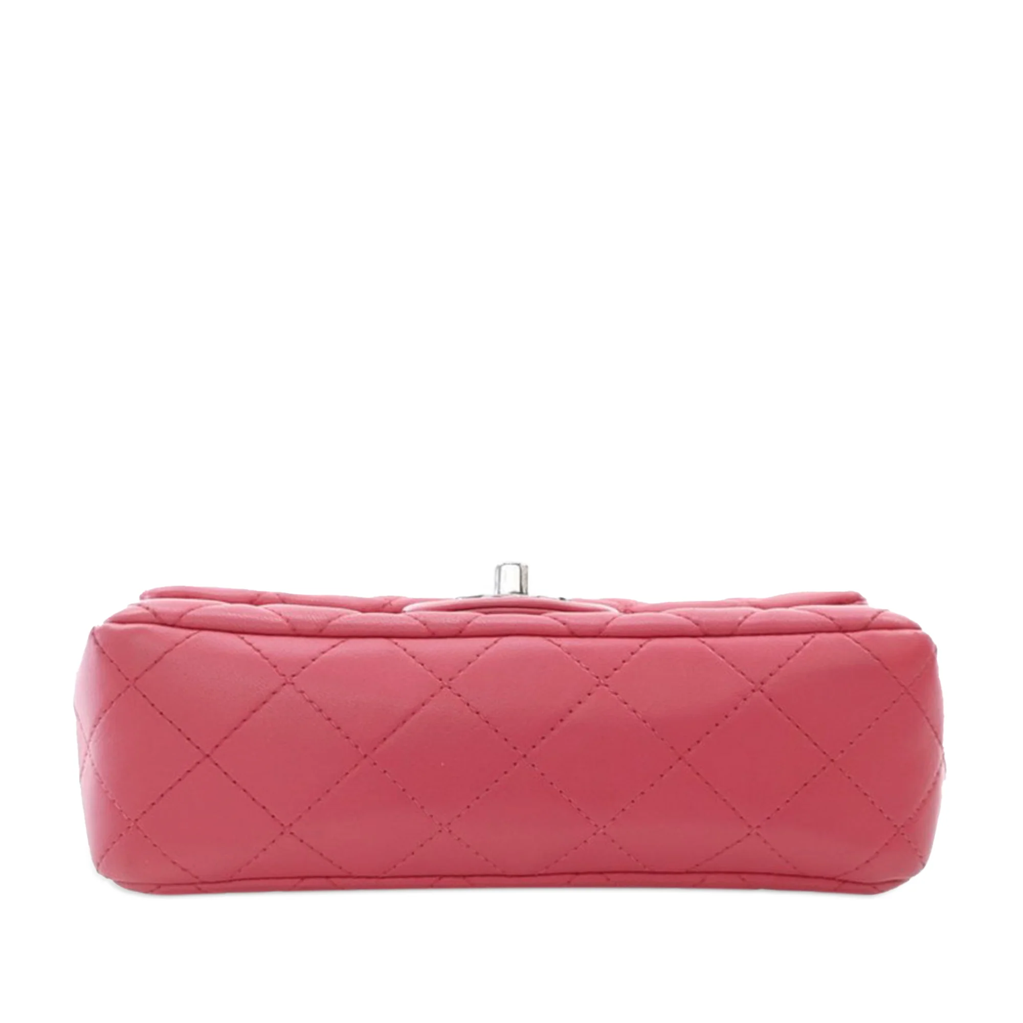 Chanel | Pre-Owned Mini Rectangular Classic Lambskin Single Flap | Pink - Image 5