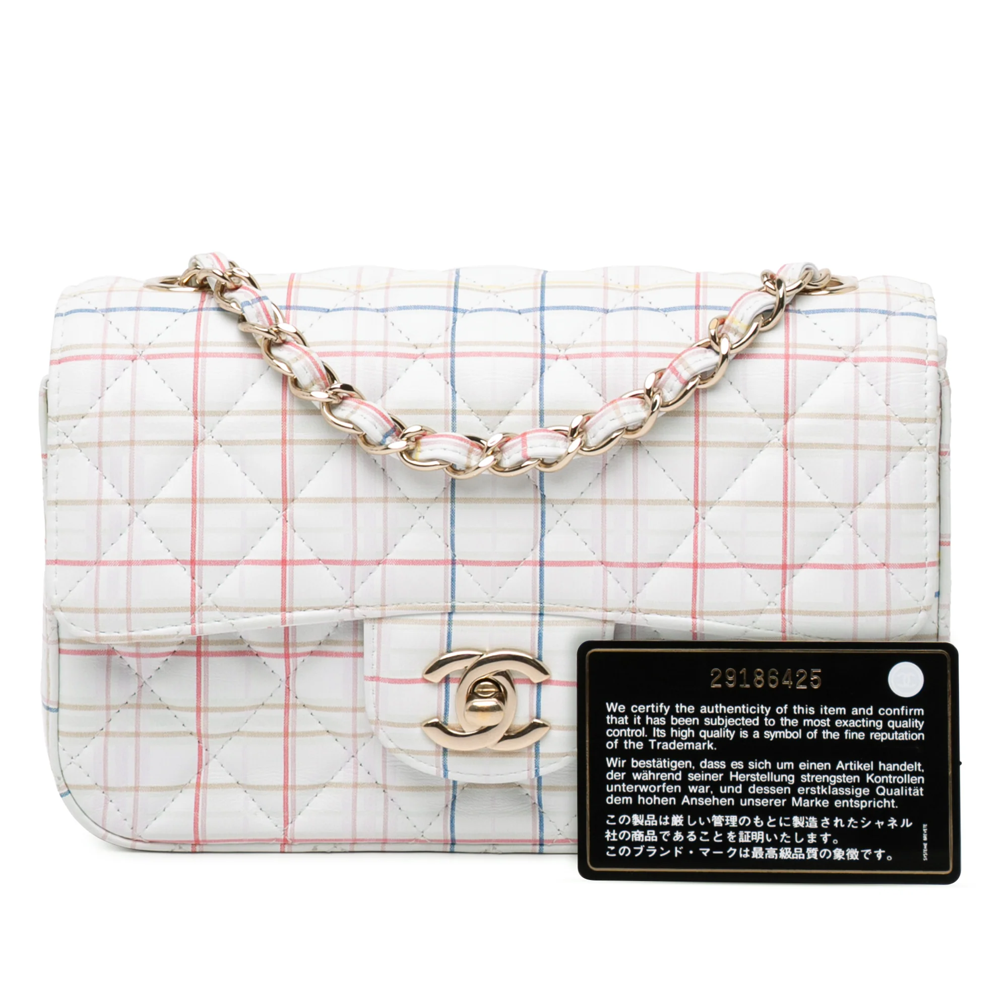 Chanel | Pre-Owned Mini Rectangular Classic Printed Calfskin Single Flap | White - Image 3