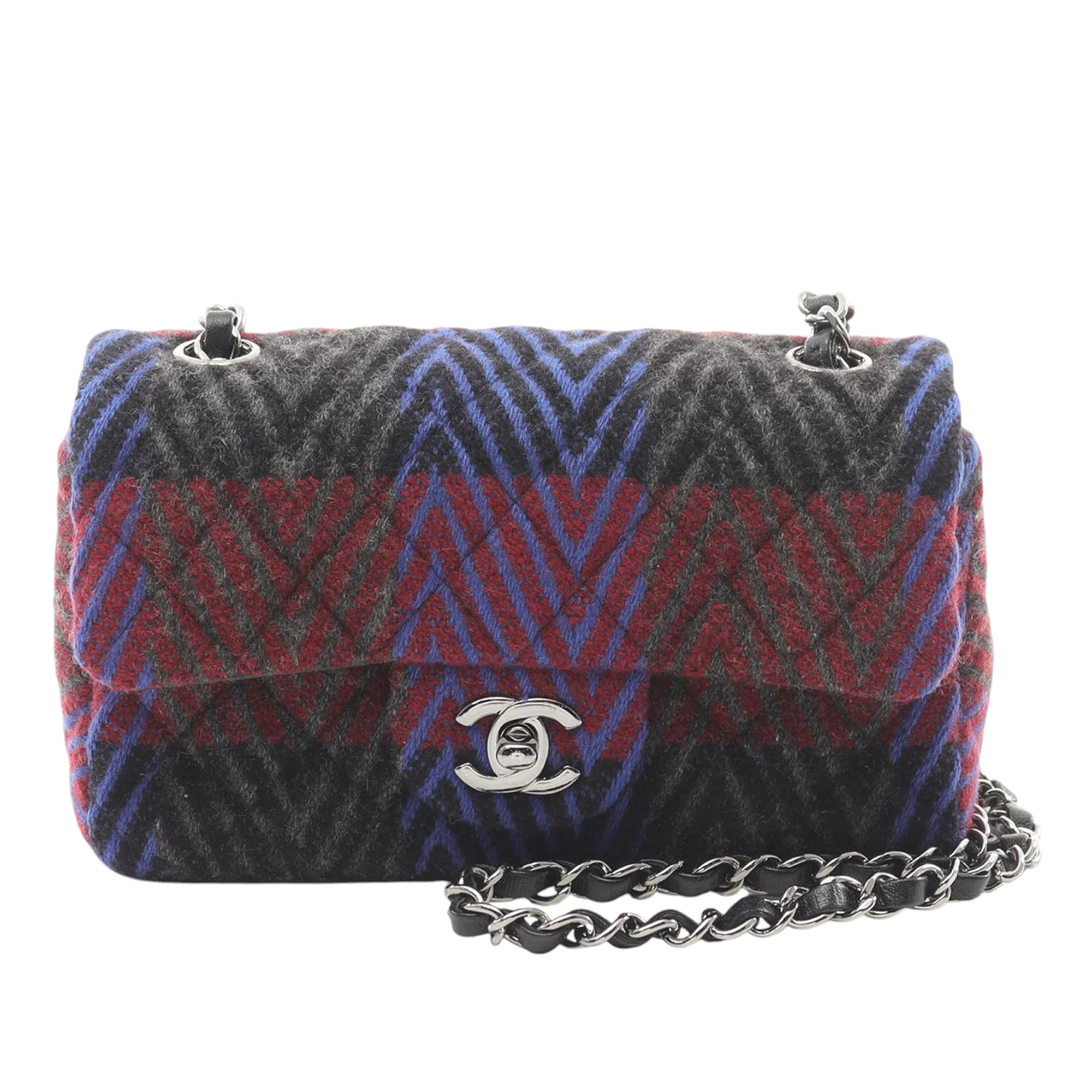 Chanel | Pre-Owned Mini Rectangular Classic Tweed Single Flap | Multi