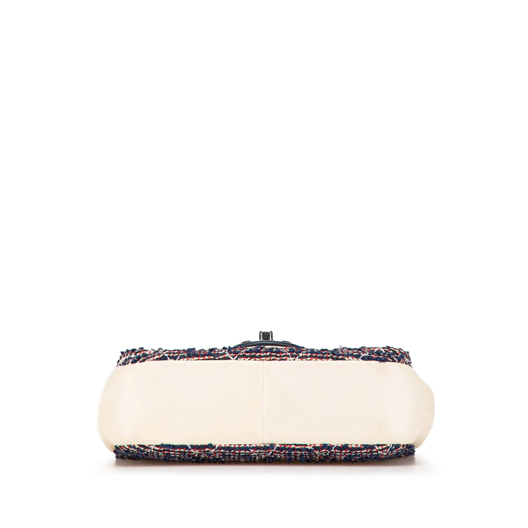Chanel | Pre-Owned Mini Rectangular Tweed Single Flap | BlueWhite/Ivory - Image 3